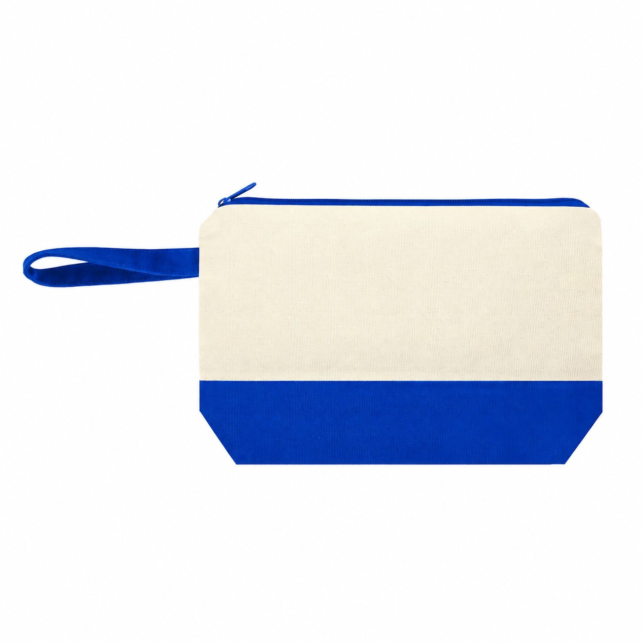 Canvas Carry Handles Makeup Bag — Royal Blue