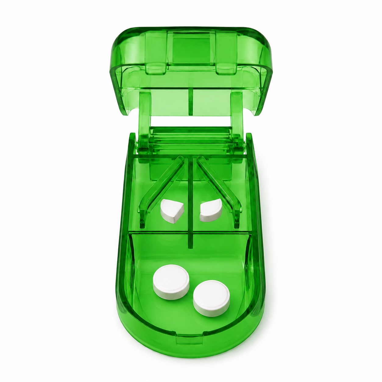 Compact Plastic Pill Divider With Storage — view 2