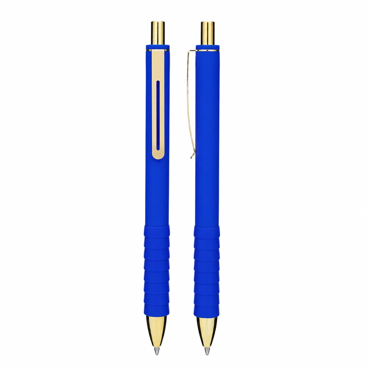 Rubber Grip Click Ballpoint Pen — Royal Blue