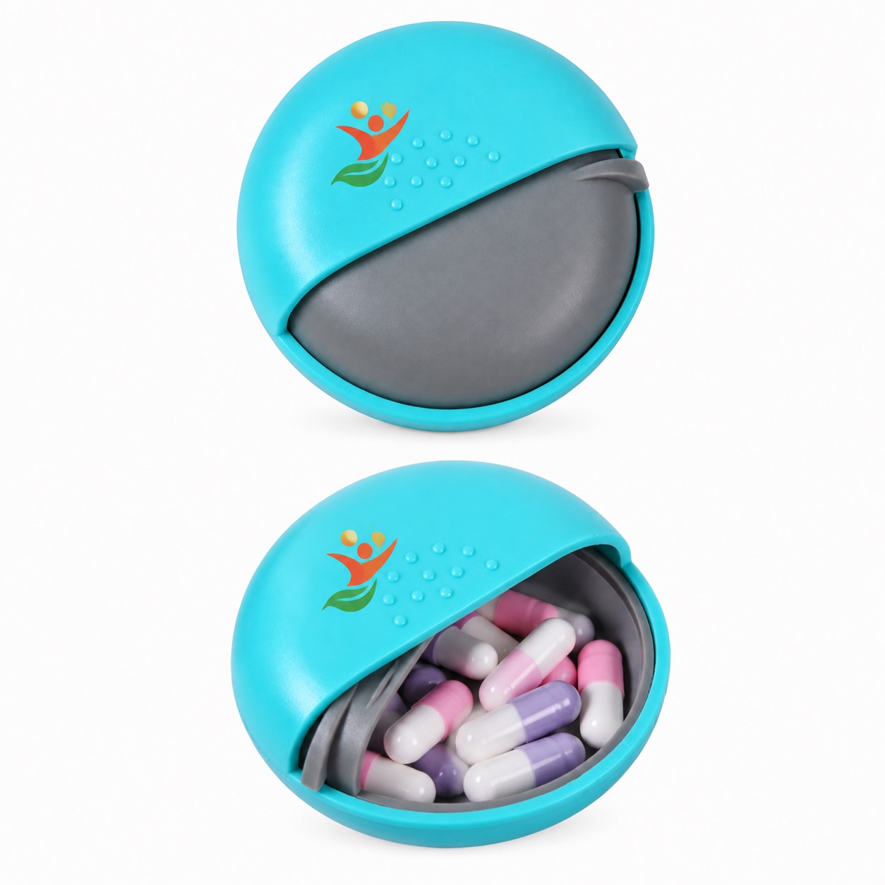 Round Rotating ABS Pill Organizer