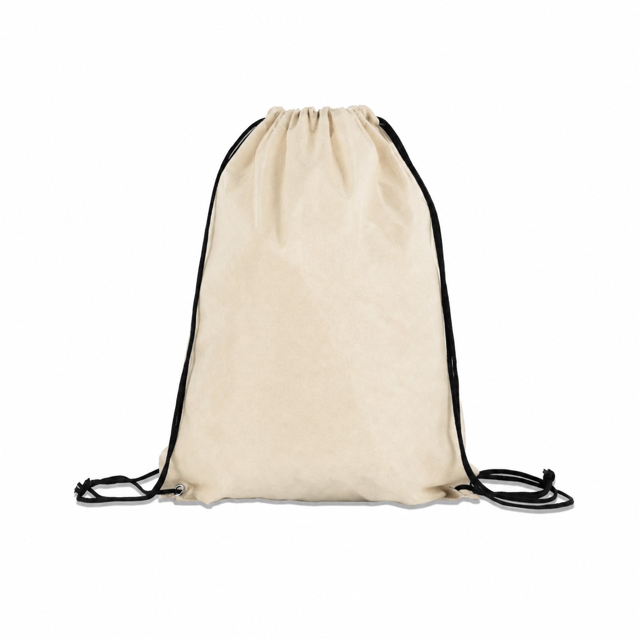 210D Polyester Ocean Drawstring Bag — Natural Beige