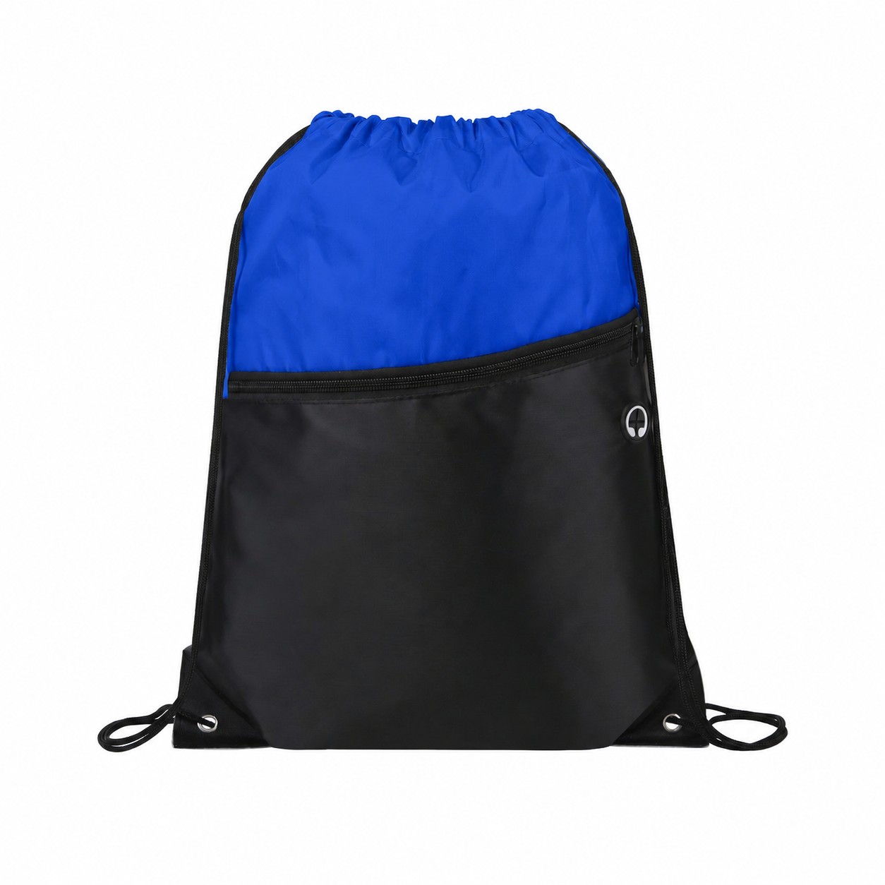 210D Polyester Metal Grommets Drawstring Bag — Royal Blue