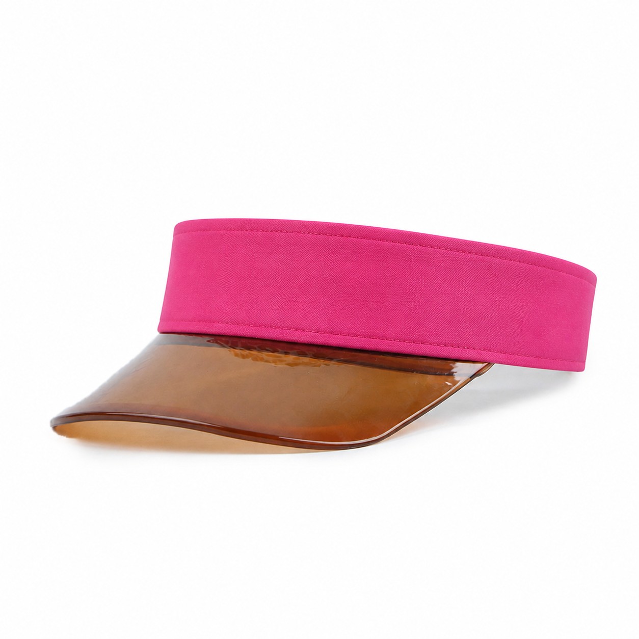 PVC Tinted Beach Visor Hat — Rose Red
