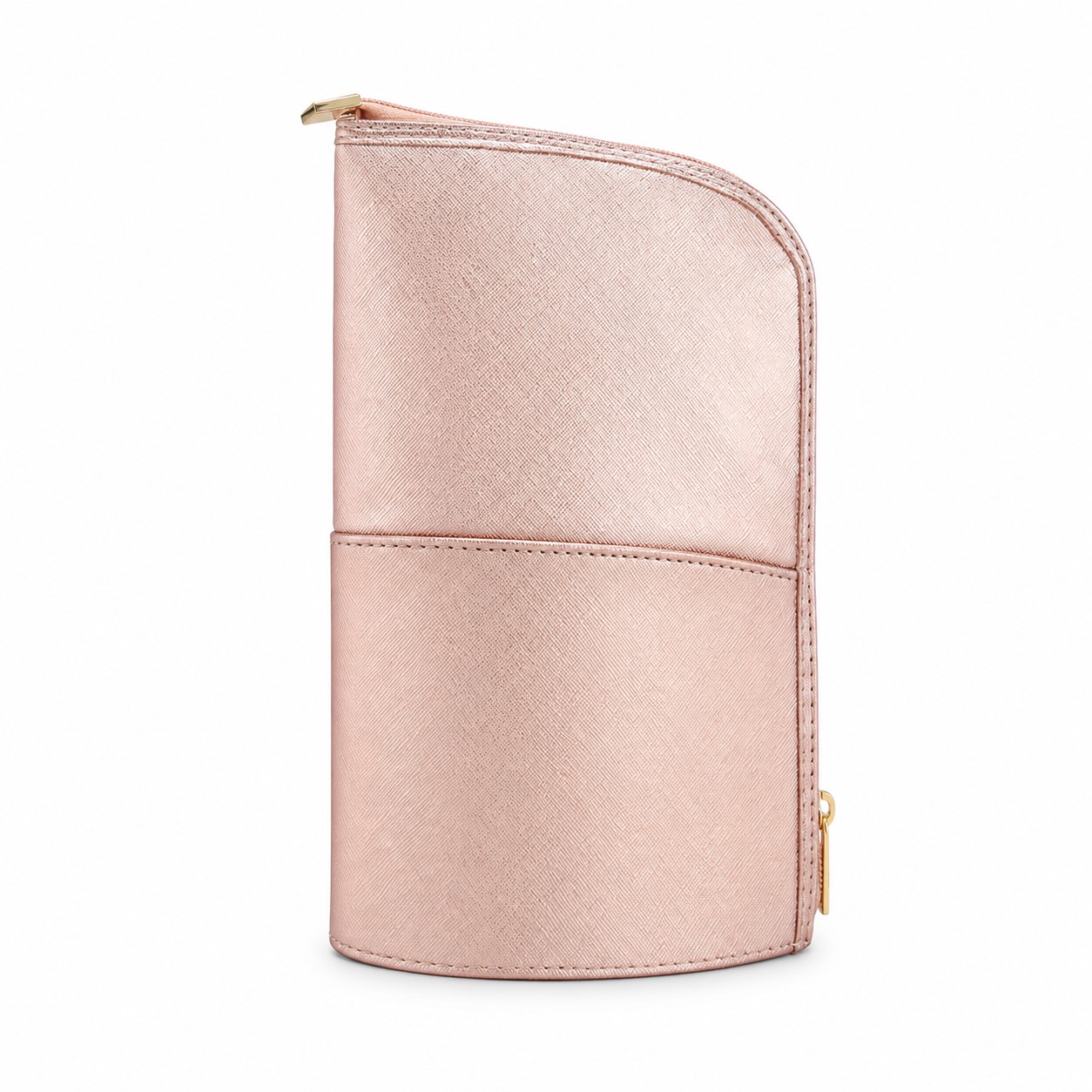 Upright Zippered PU Makeup Brush Organizer — view 2