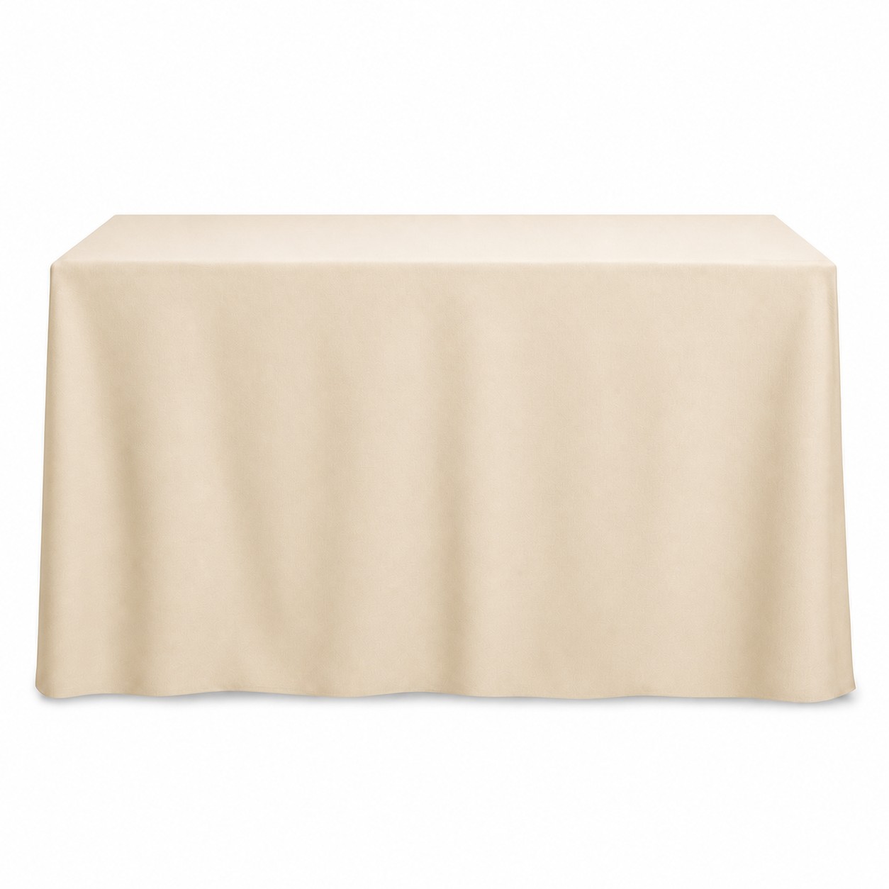 Eight Foot Elastic Fabric Table Cover — Natural Beige