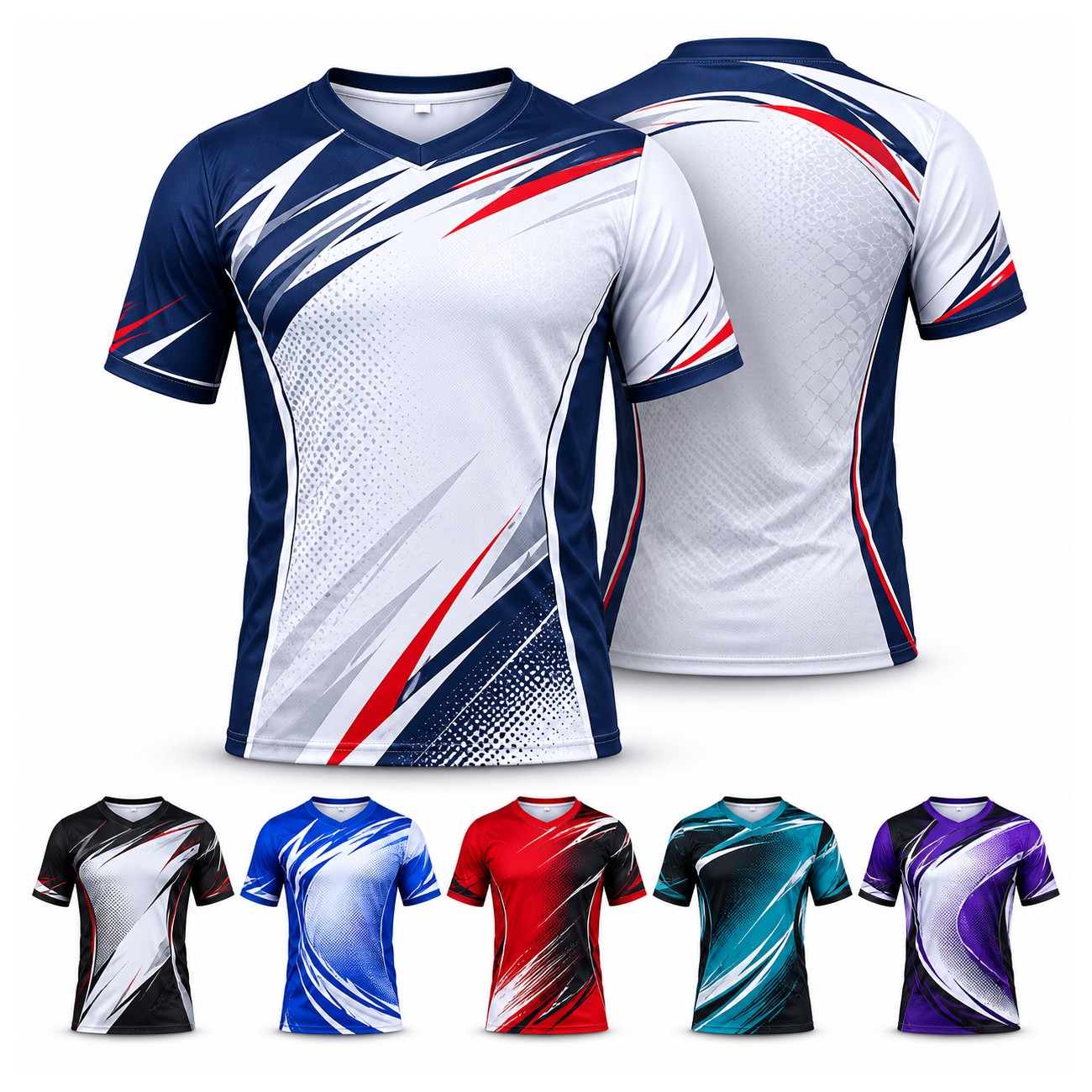 Moisture-Wicking Polyester Crew Neck T-Shirt