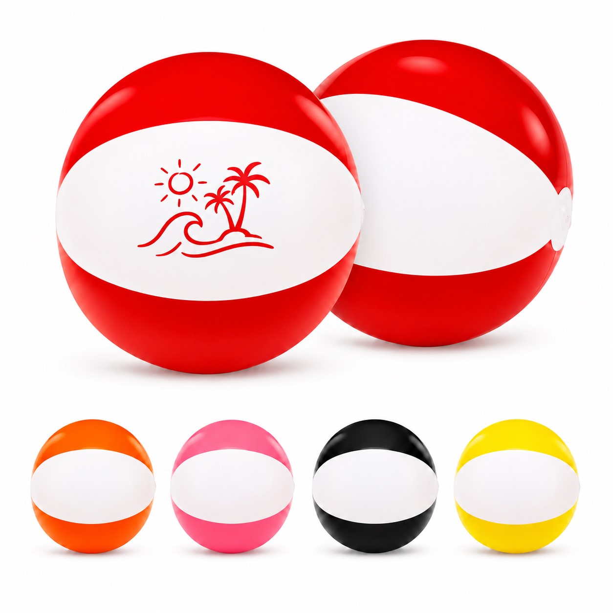 12" PVC Beach Ball With Imprint Band
