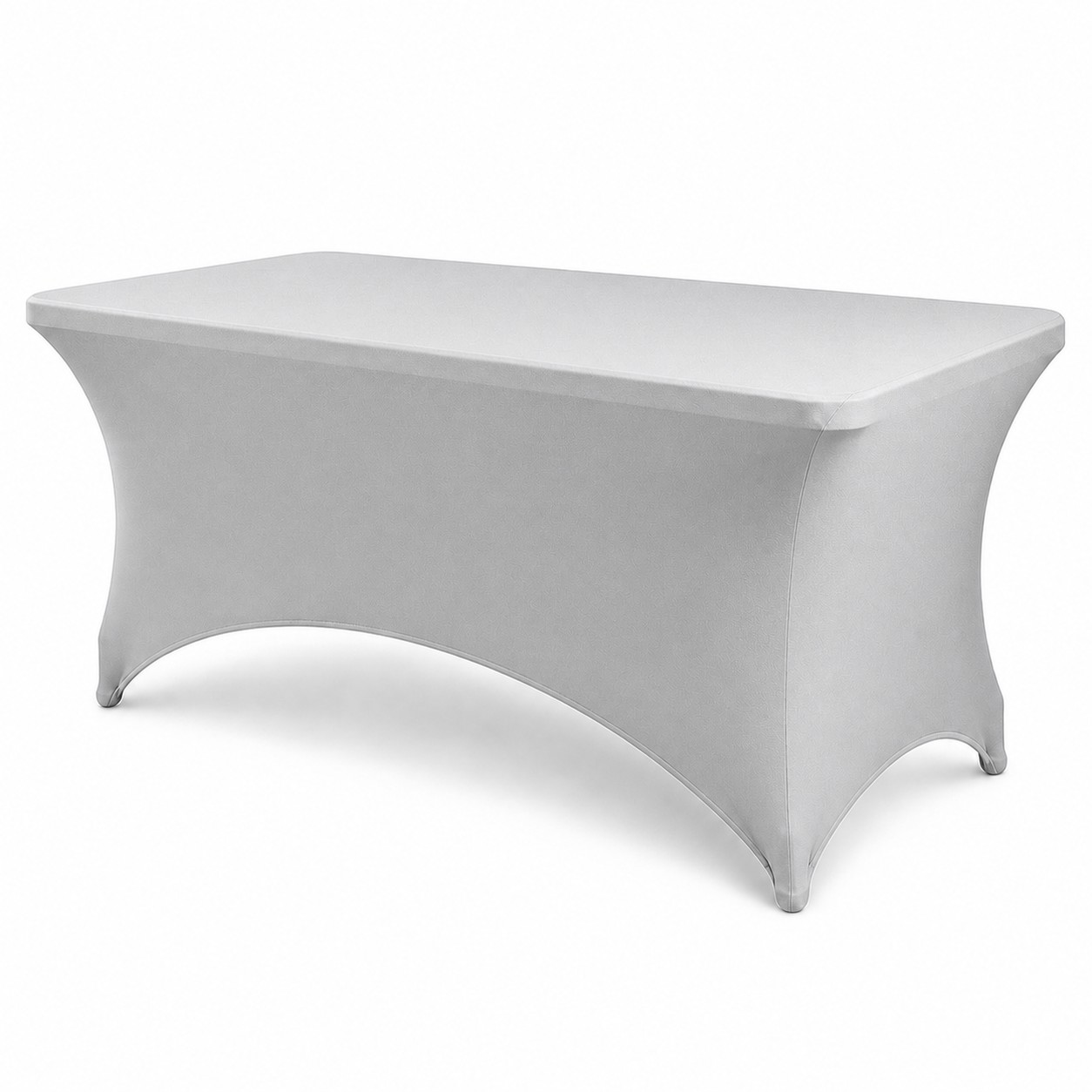 Fitted Spandex Event Tablecloth — Silver