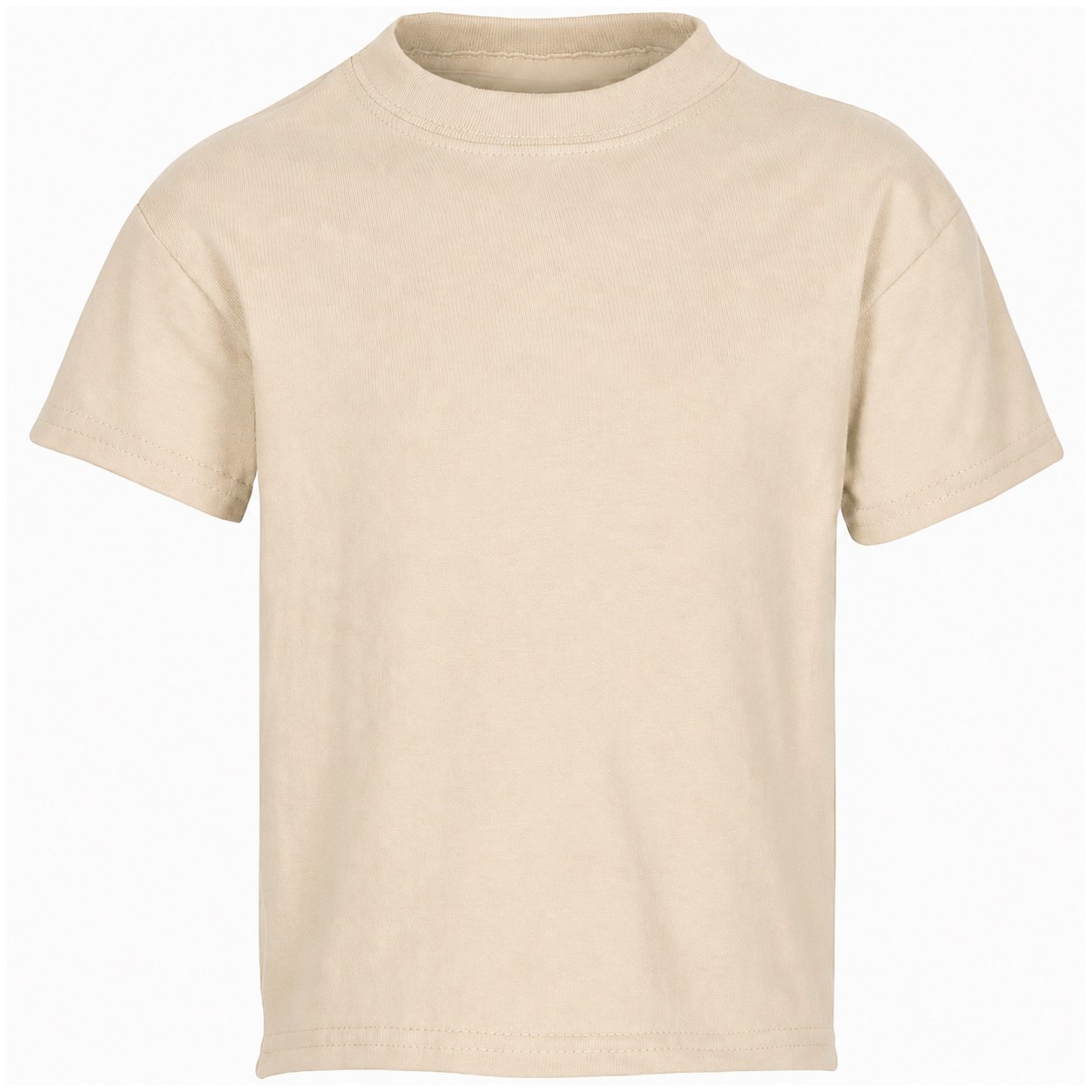 Youth Cotton-Polyester Blend T-Shirt — Beige