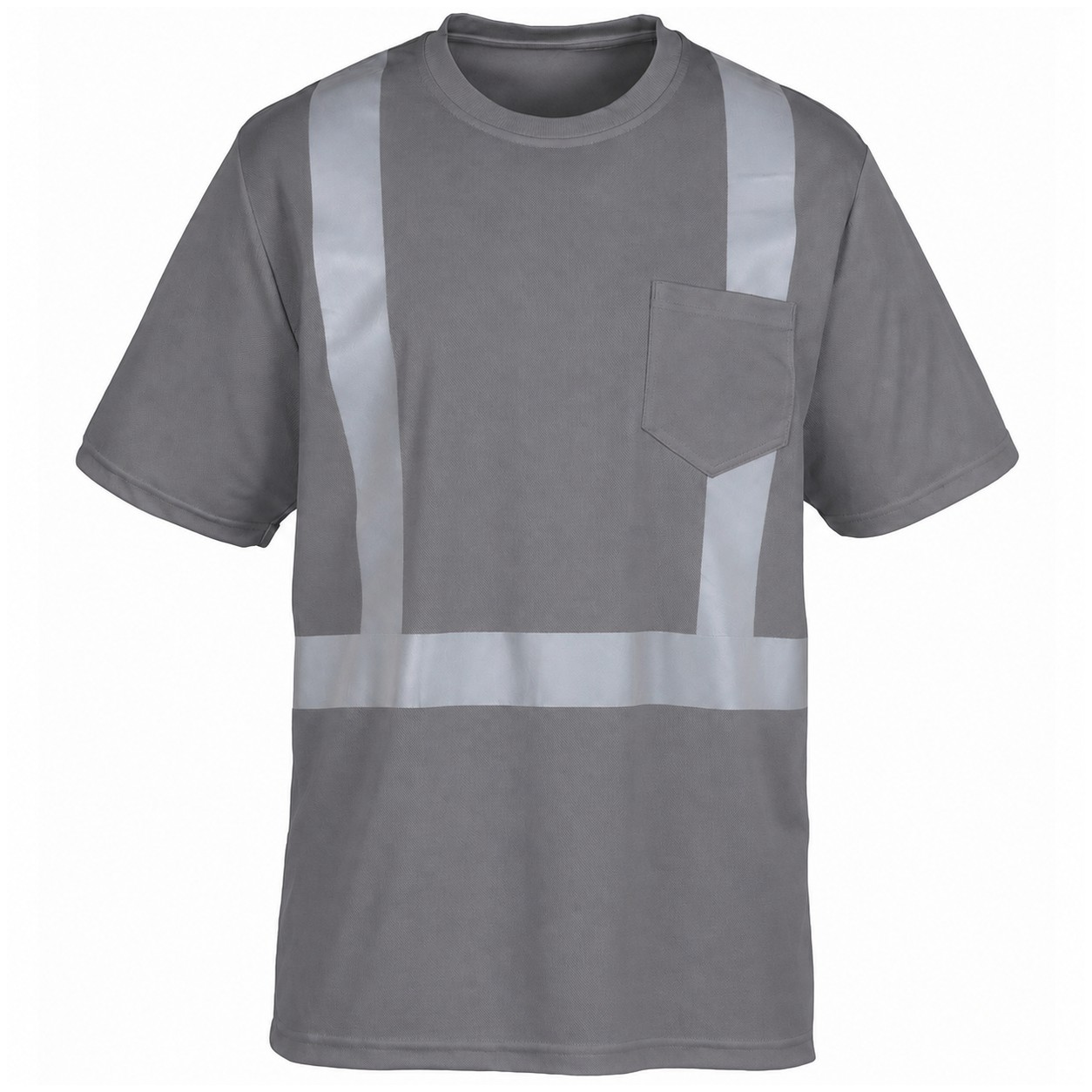 High Visibility Polyester Pocket Shirt — Gray