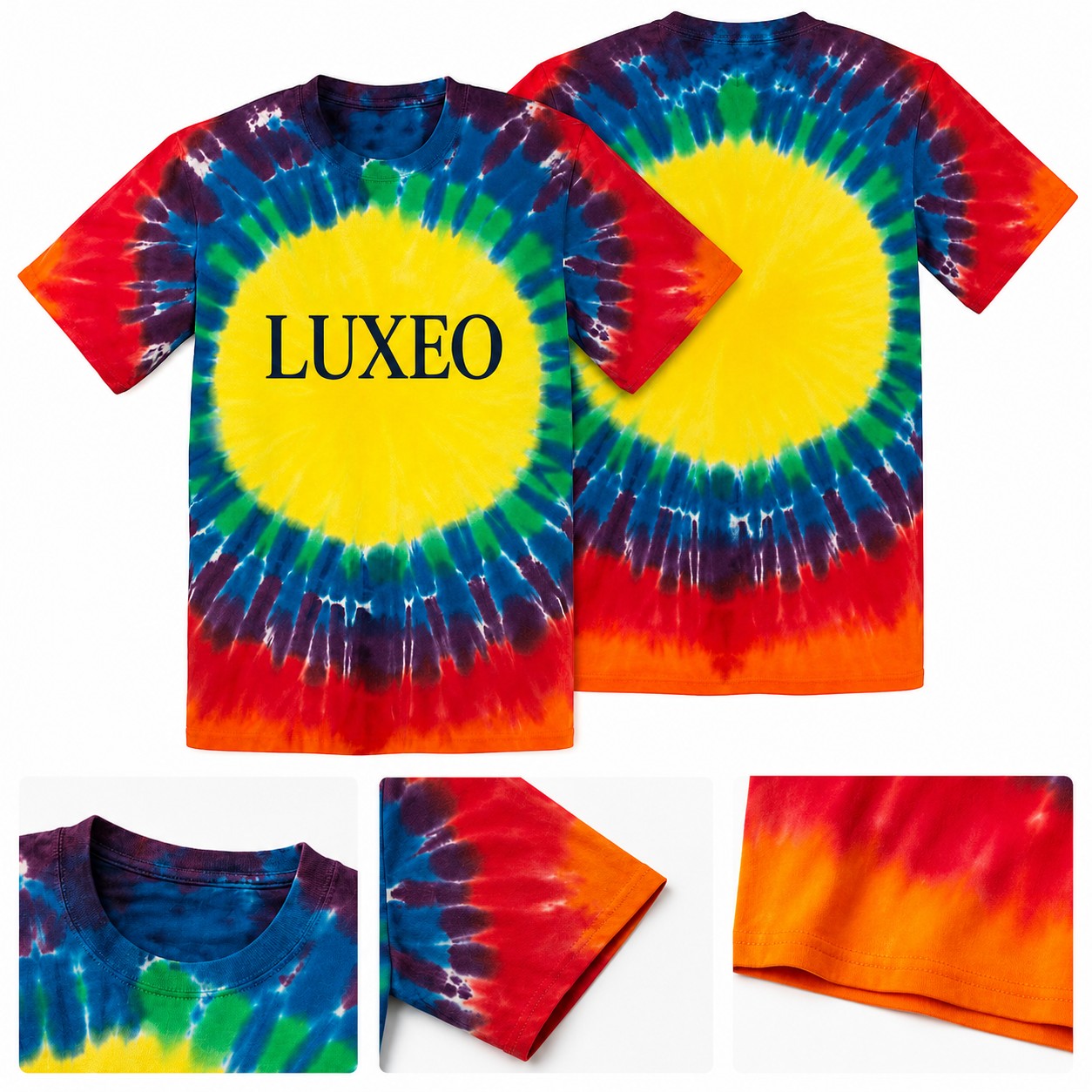 Rainbow Cotton Tie Dye Shirt