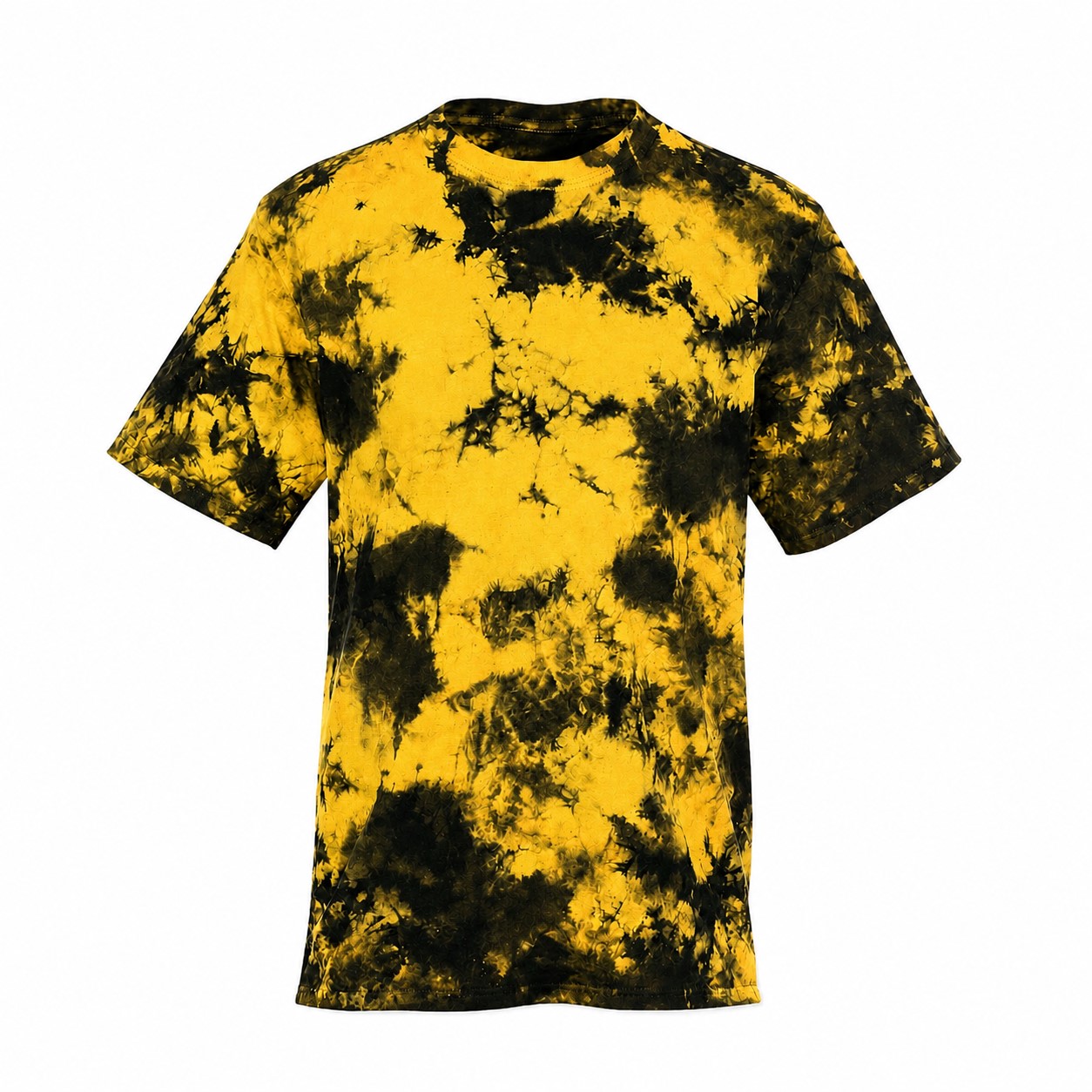 Crystal Dyed Cotton Crewneck Tee — Yellow