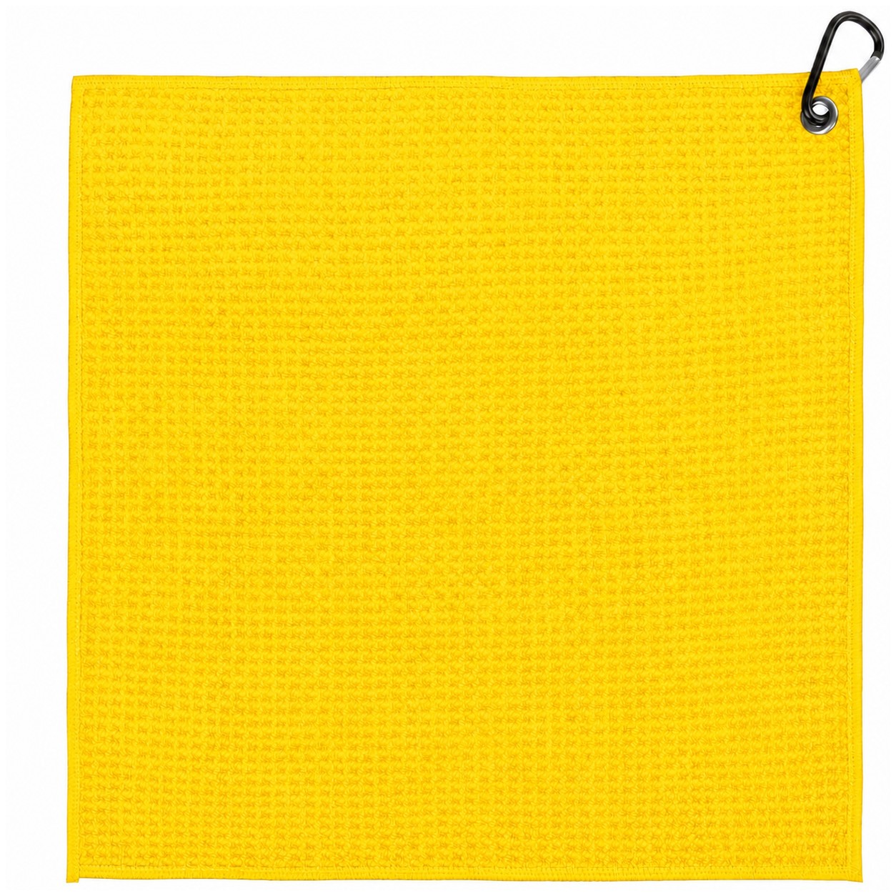Waffle Polyester Golf Towel — Yellow