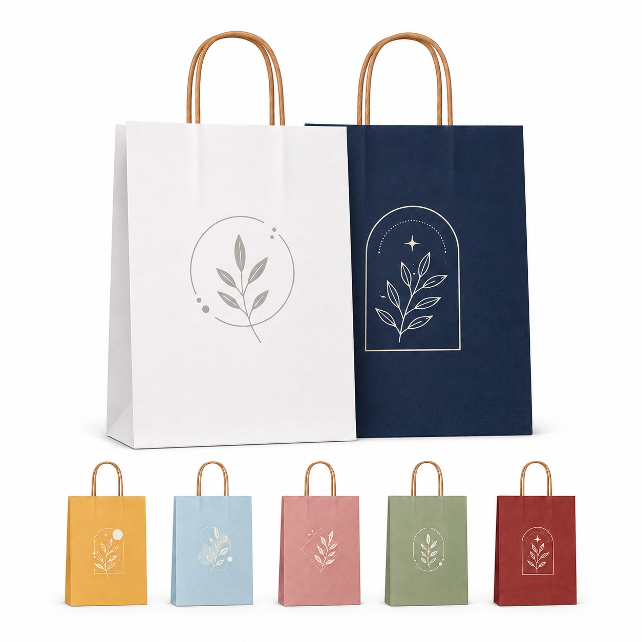 Recycled Kraft Paper Handled Gift Bag