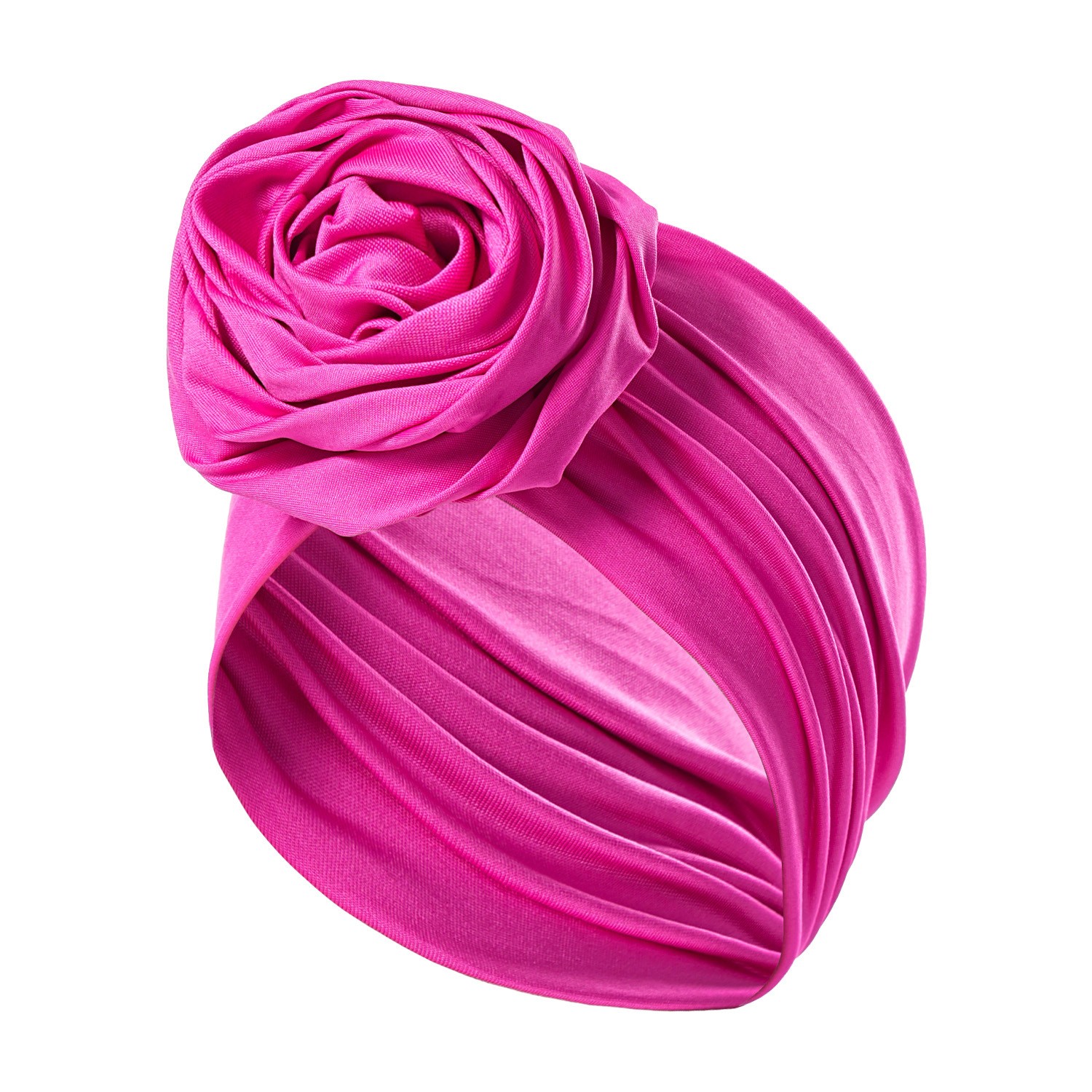 Polyester Rose Turban Headwrap Hat — view 2