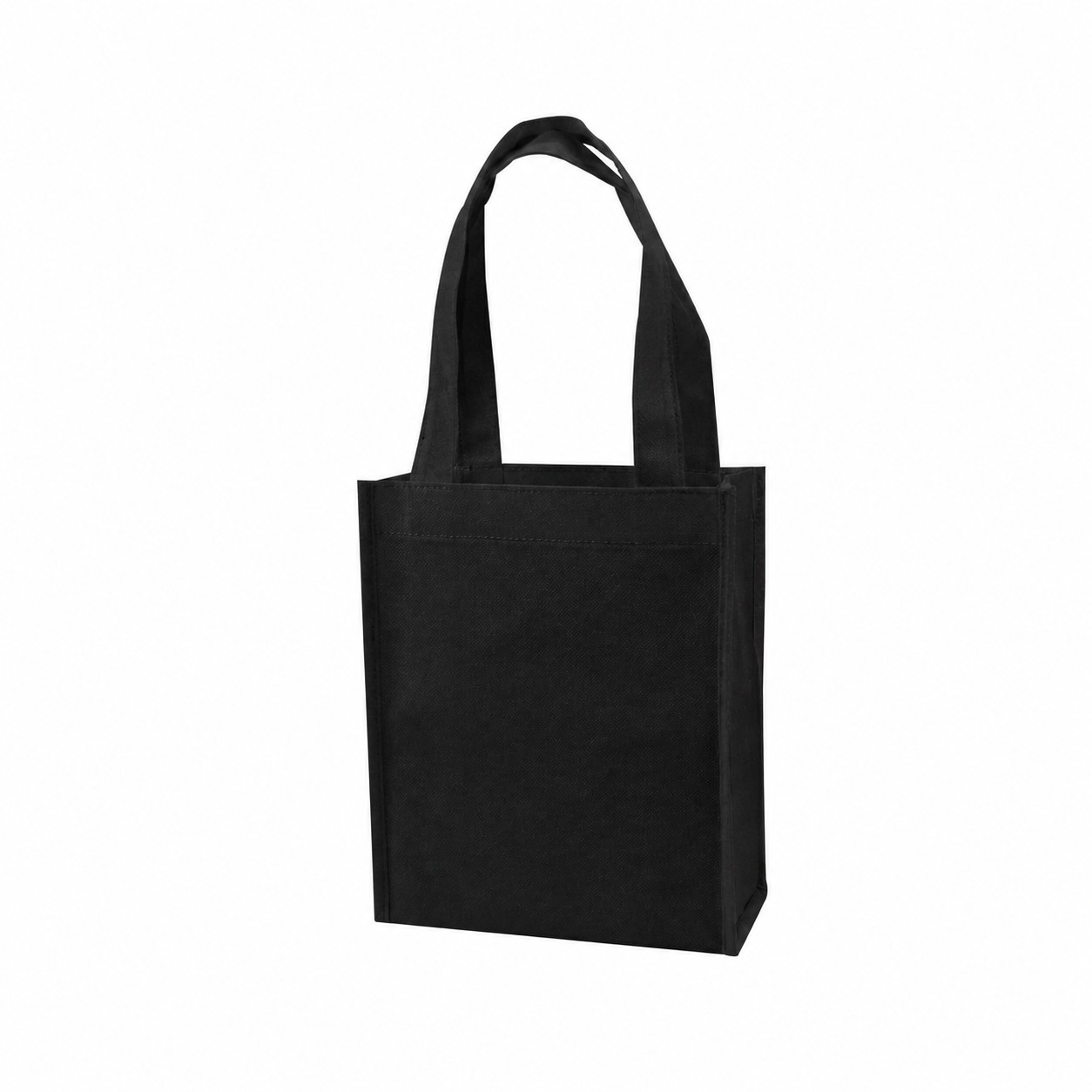 Mini 4" Gusset Tote Bag — Black