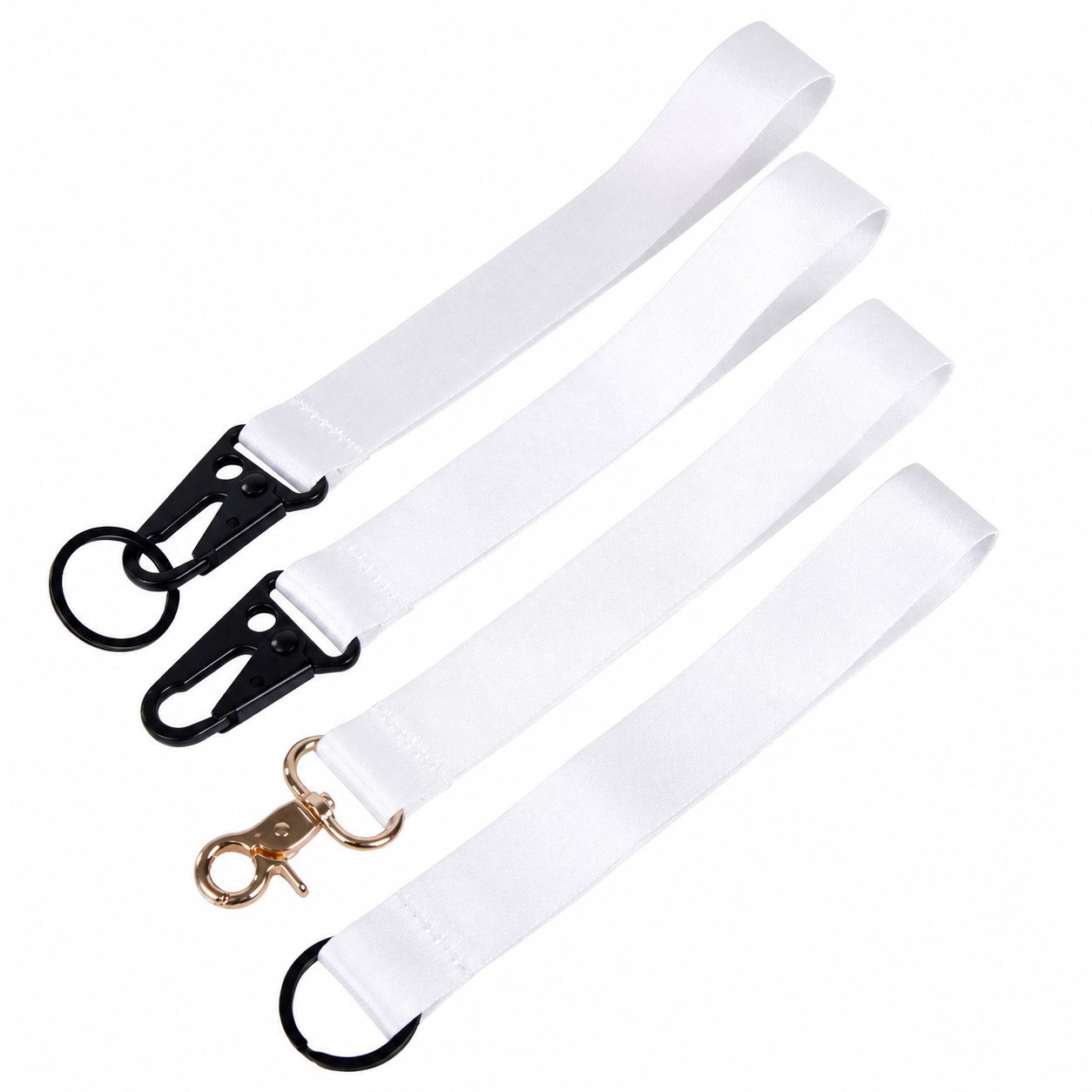 One-Inch Polyester Wrist Lanyard — White