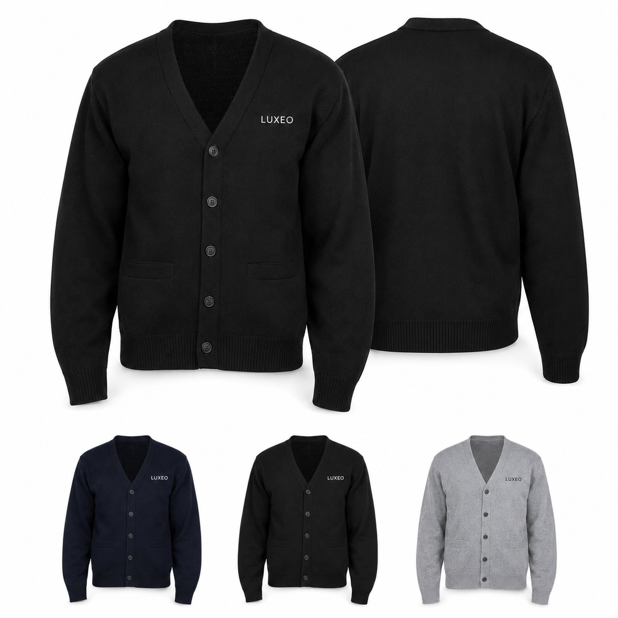 Men's Pocket Acrylic Cardigan