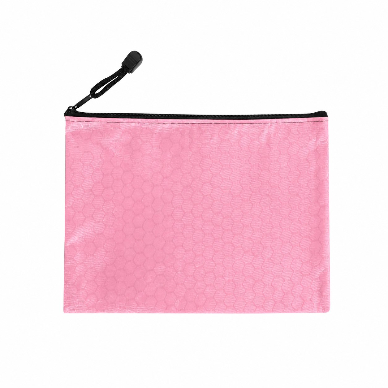 Zippered Storage Canvas Travel Pouch — Pink