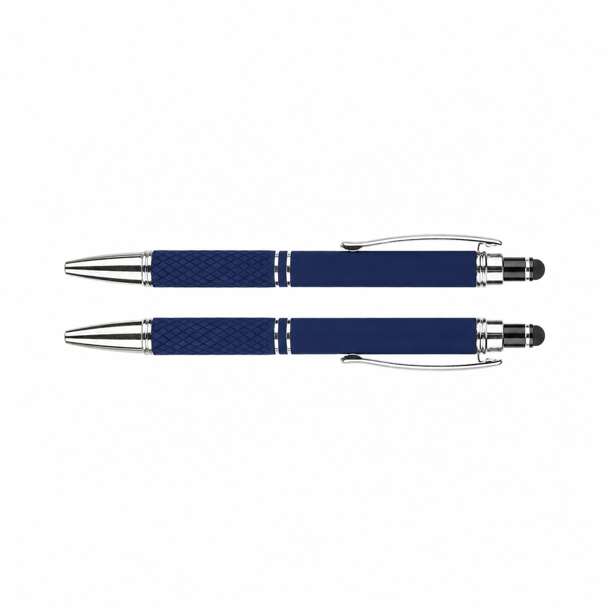 Soft Touch Aluminum Stylus Pen — Navy Blue