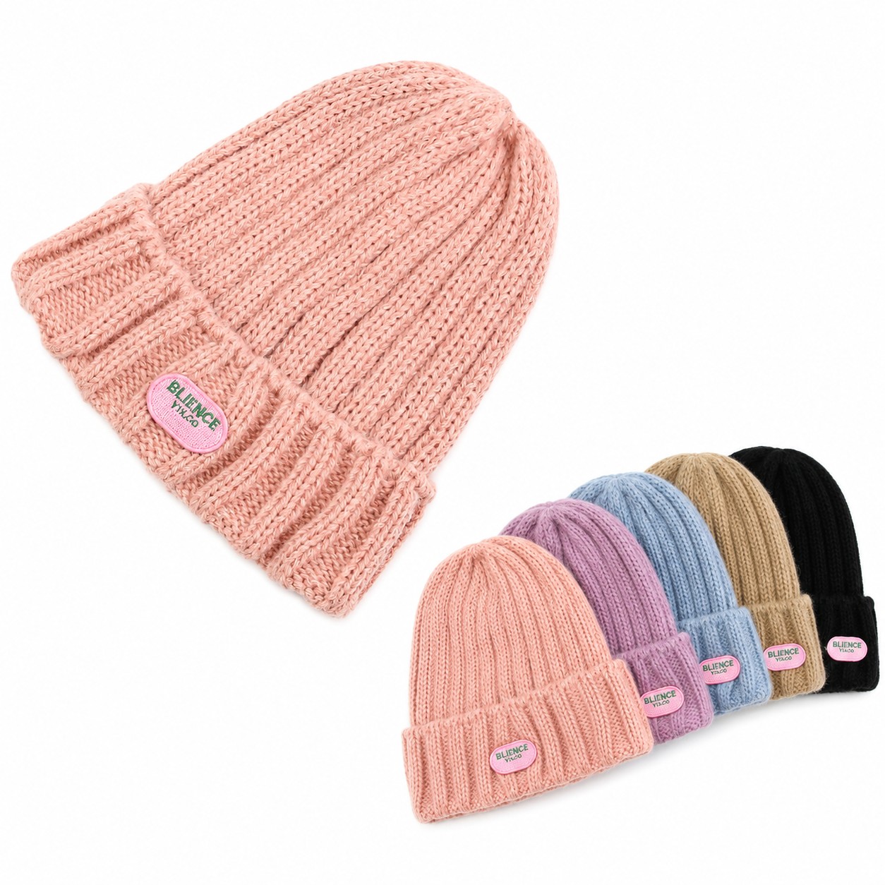 Yarn Cable Knit Cuffed Beanie