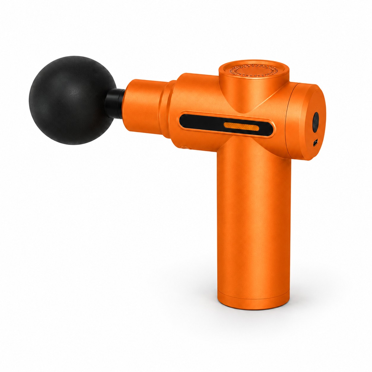 Compact Metal Massage Gun — Orange