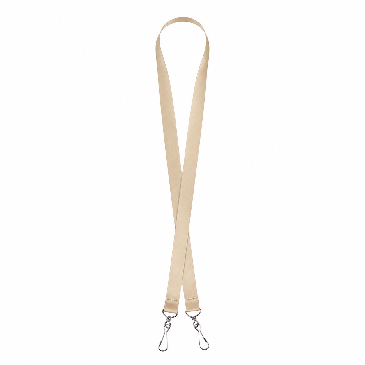 Open End Polyester Lanyard — Beige
