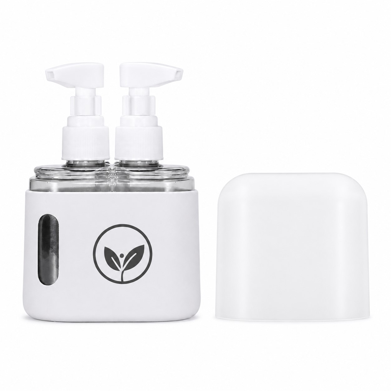 Compact Dual Pump Travel Bottle Set