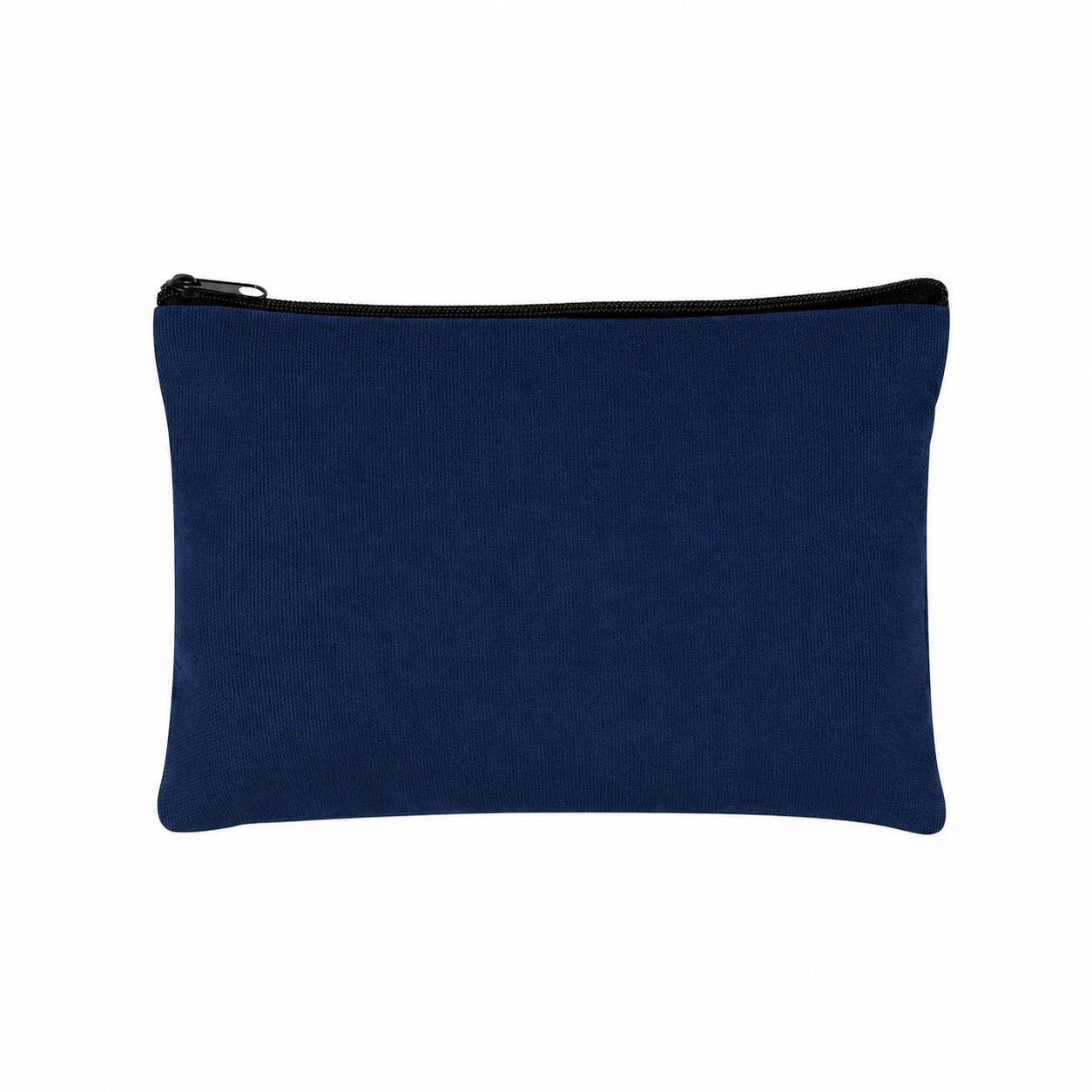 Canvas Zippered Storage Travel Pouch — Navy Blue