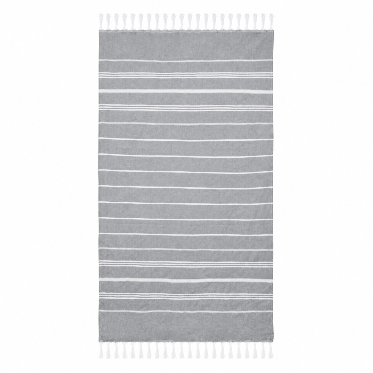 Cotton Turkish Beach Towel — Gray