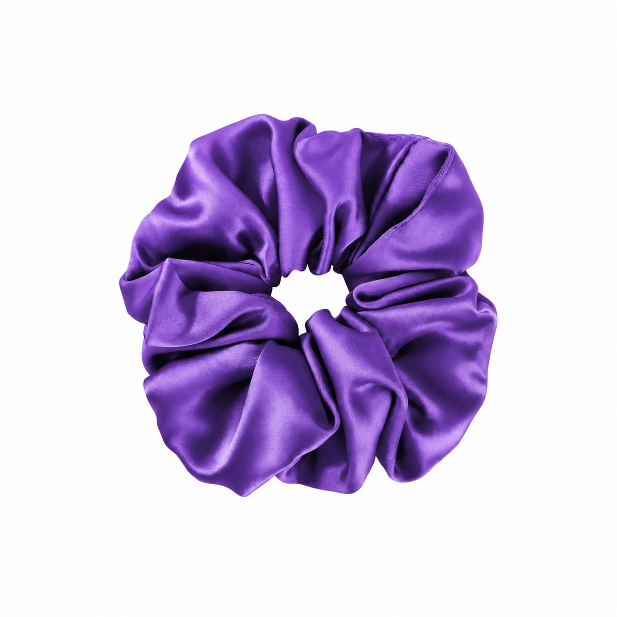 Satin Elastic Hair Scrunchie — Purple