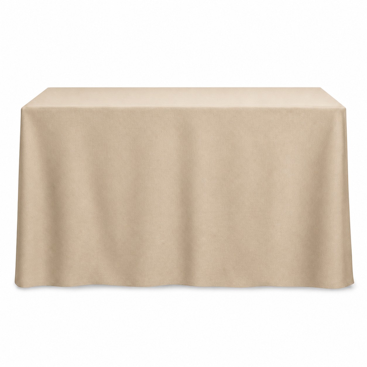 Eight Foot Elastic Fabric Table Cover — Tan Beige