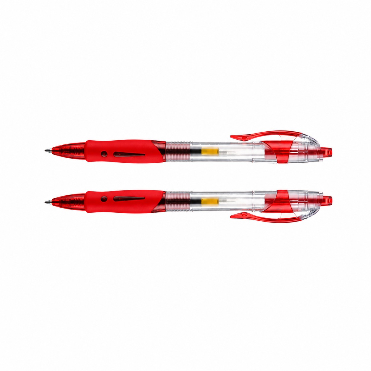 Retractable Gel Pen Rubber Grip — Red