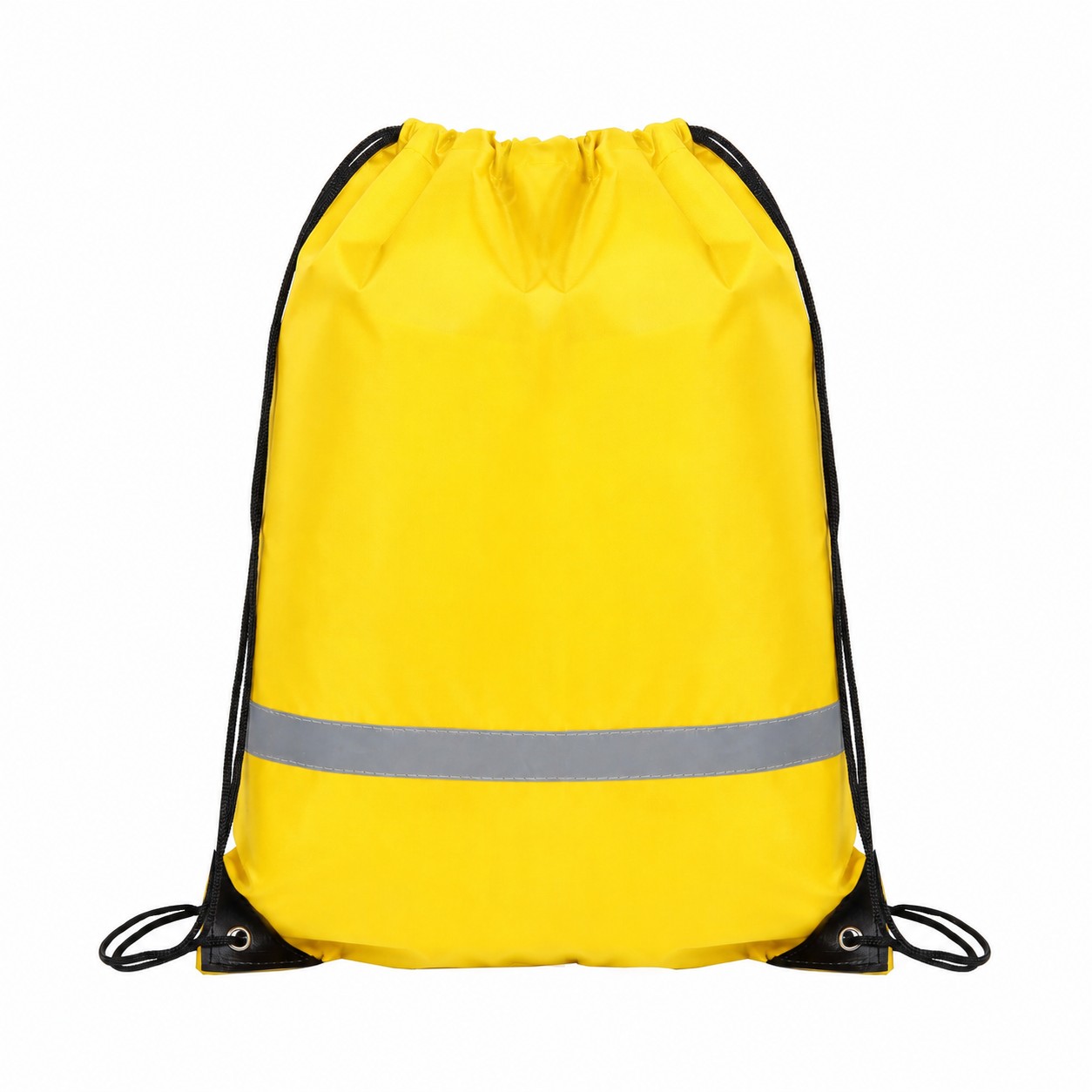 210D Polyester Drawstring Bag — Yellow