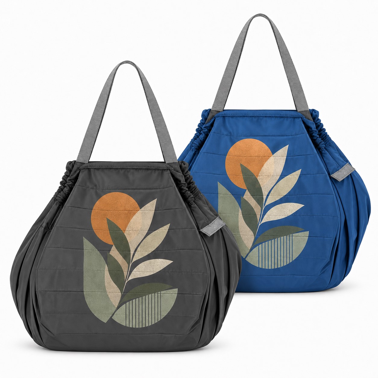 Wide Handle Foldable Fabric Shopping Tote