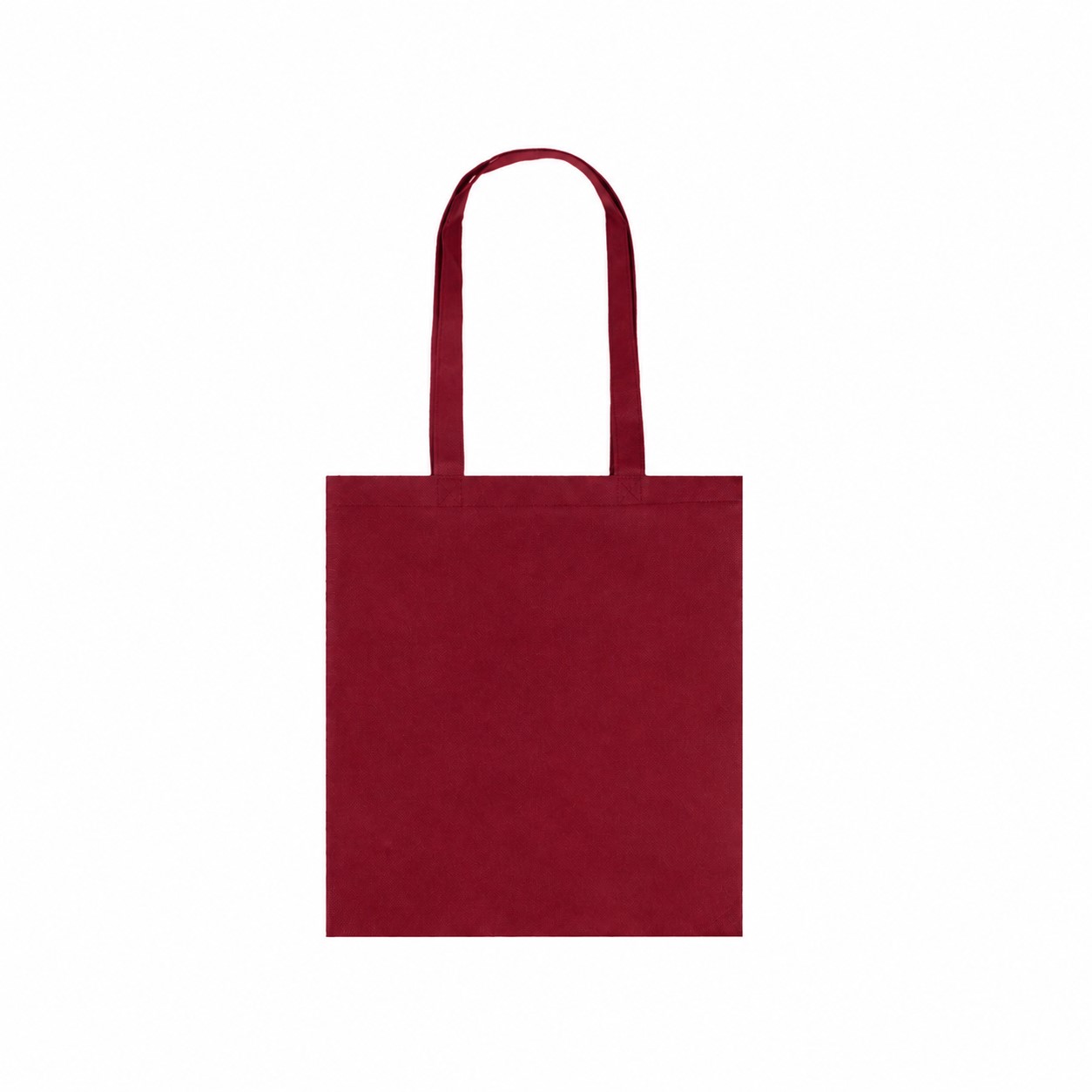80GSM Non-Woven Reinforced Handles Tote Bag — Burgundy Red