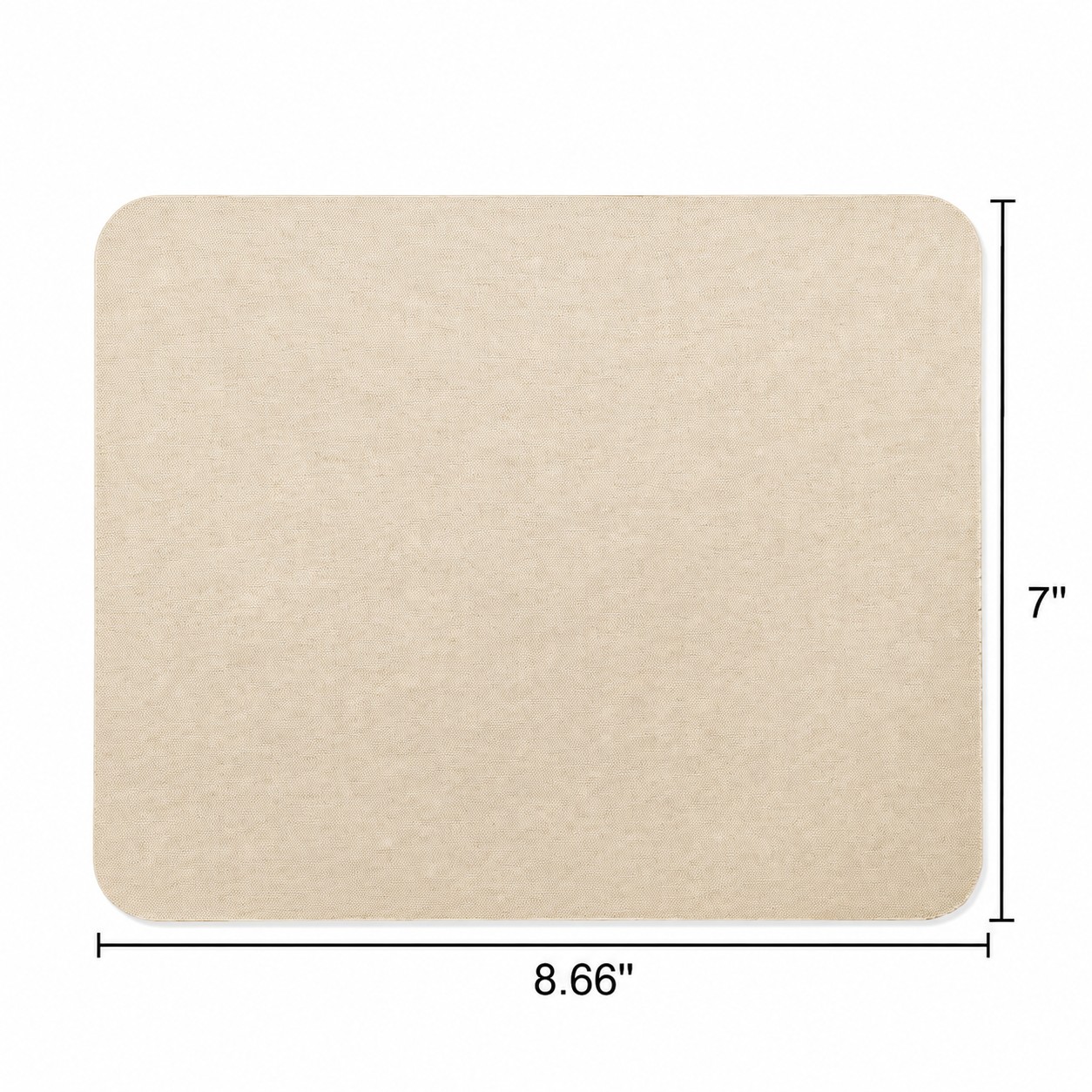 Soft Surface Fabric Mouse Pad — Natural Beige