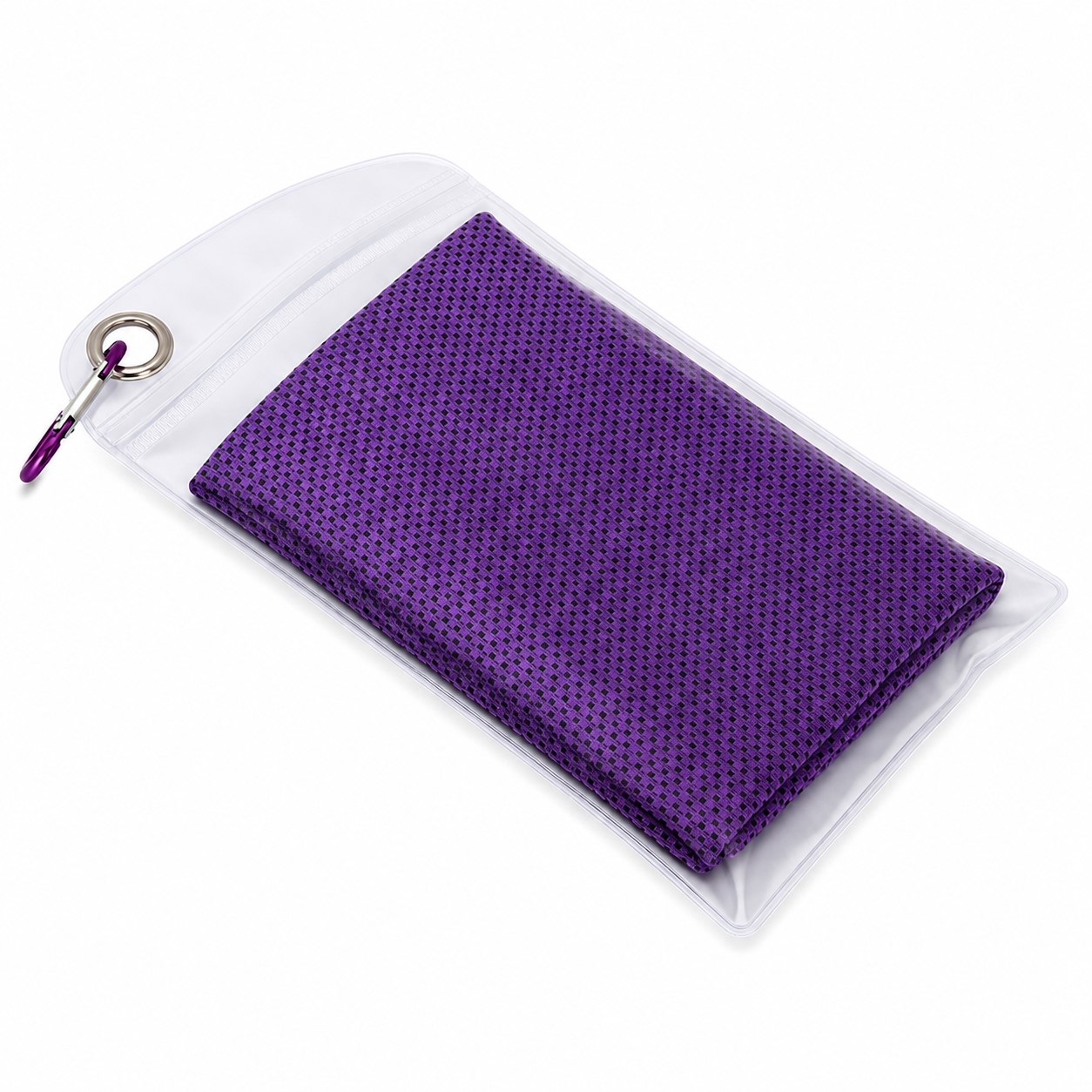 Polyester Cooling Fitness Towel — Purple
