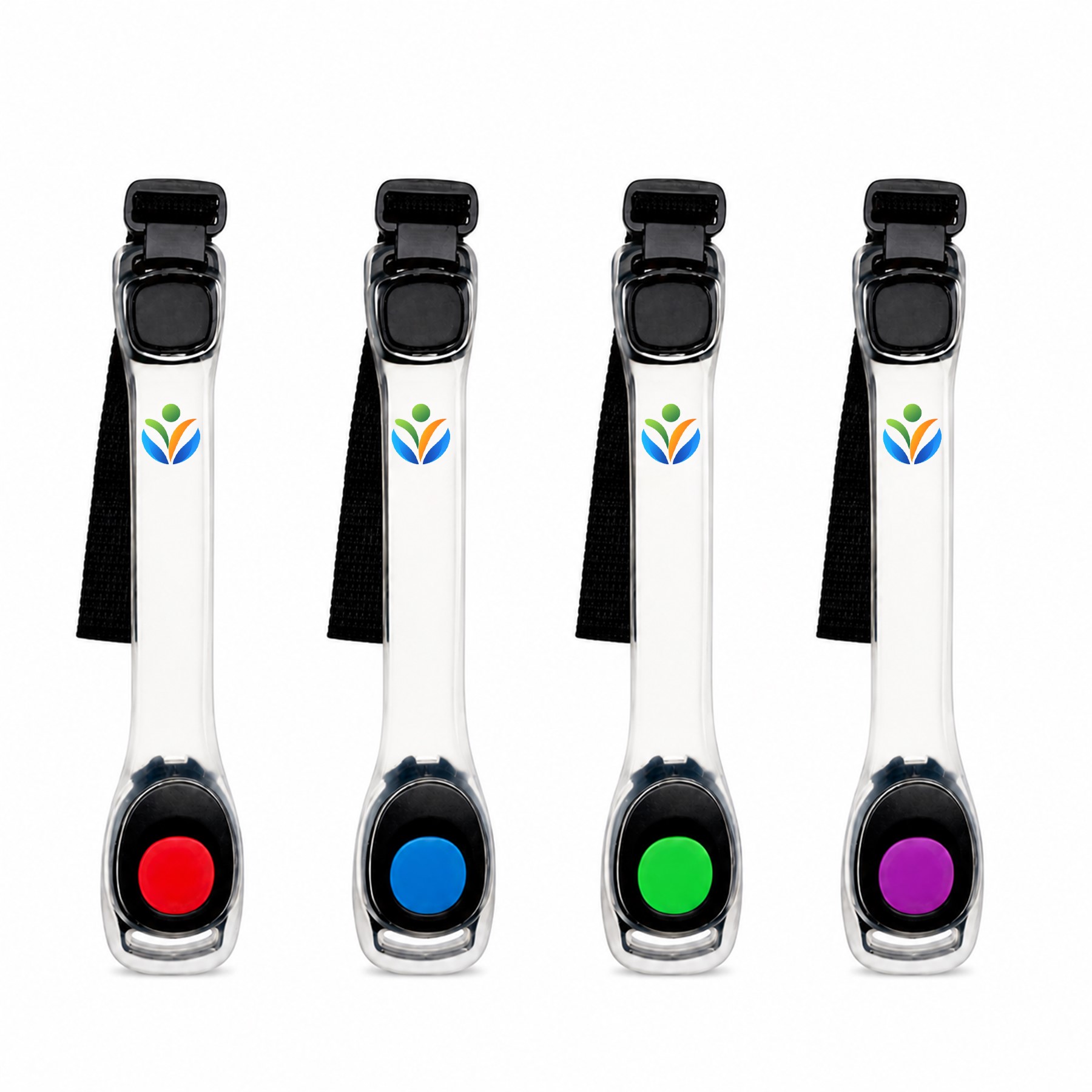 Silicone LED Visibility Armband With Adjustable Strap — view 1