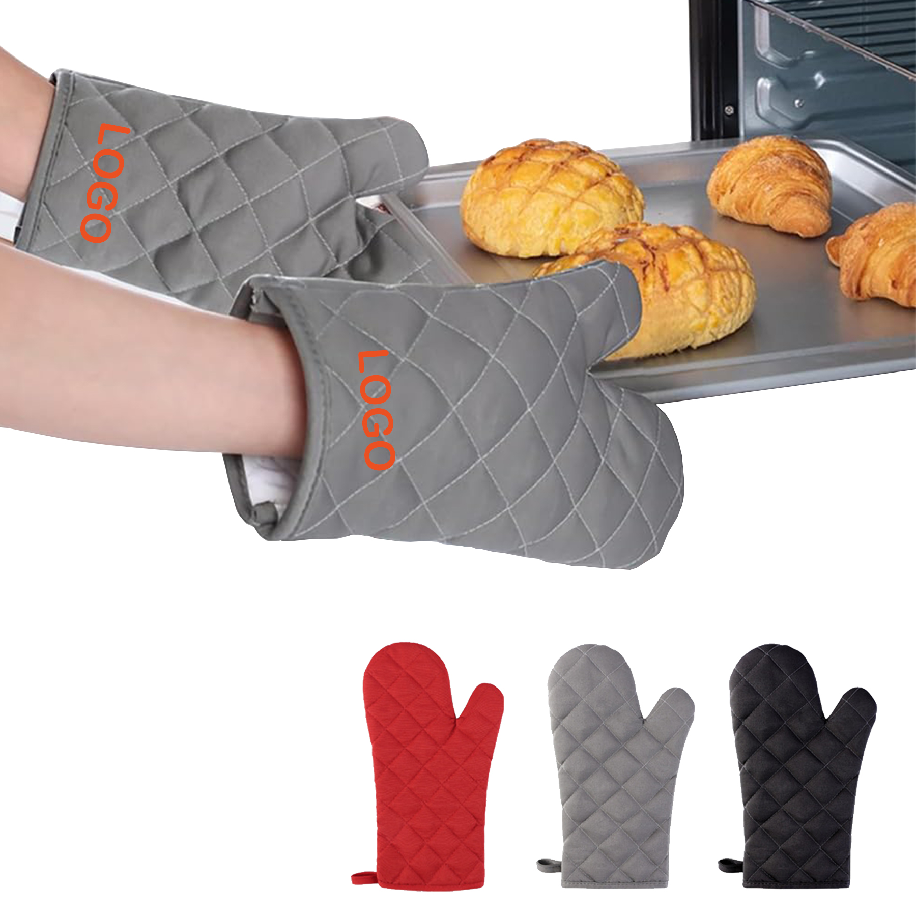 Quilted Cotton Oven Mitt