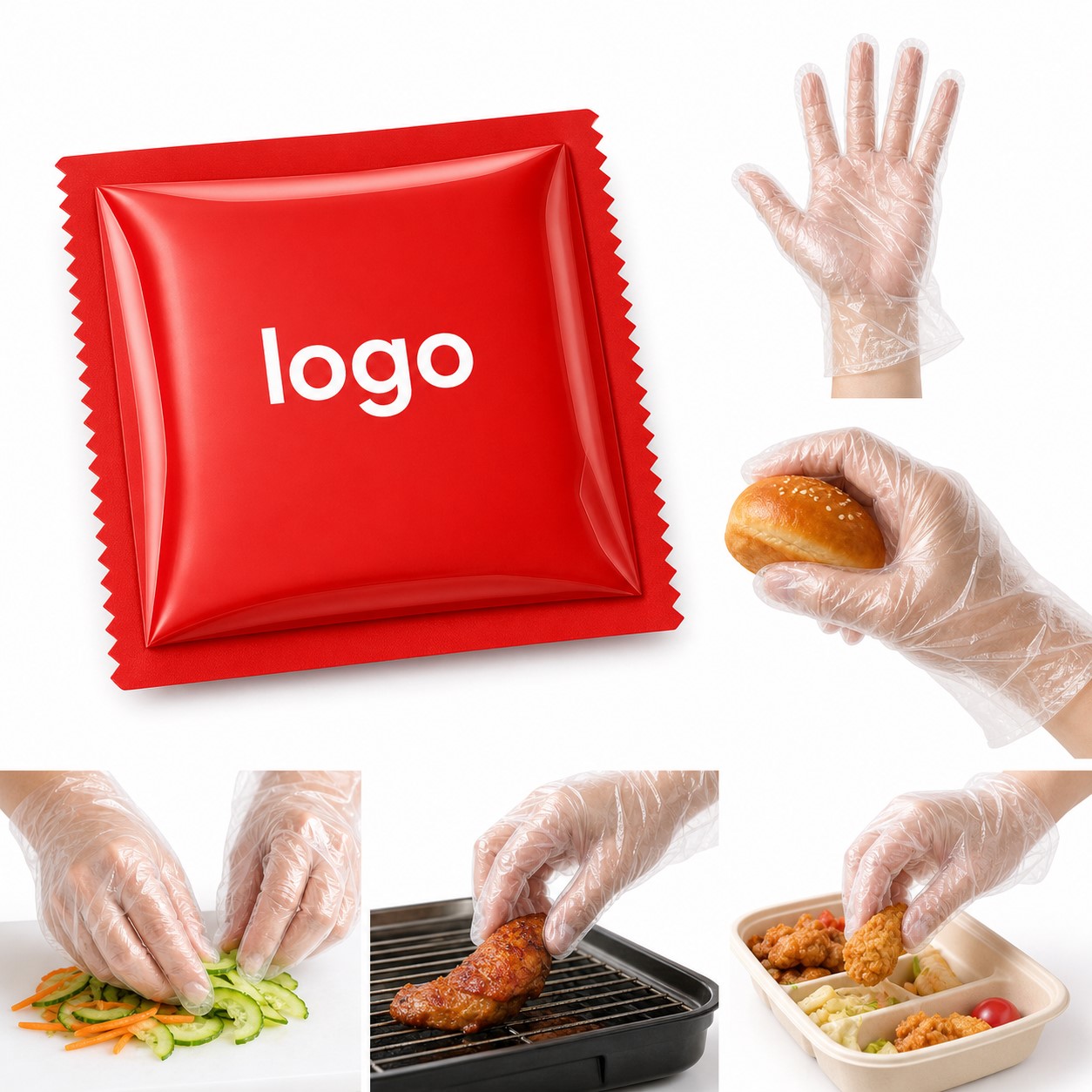 Individually Wrapped Disposable PE Gloves