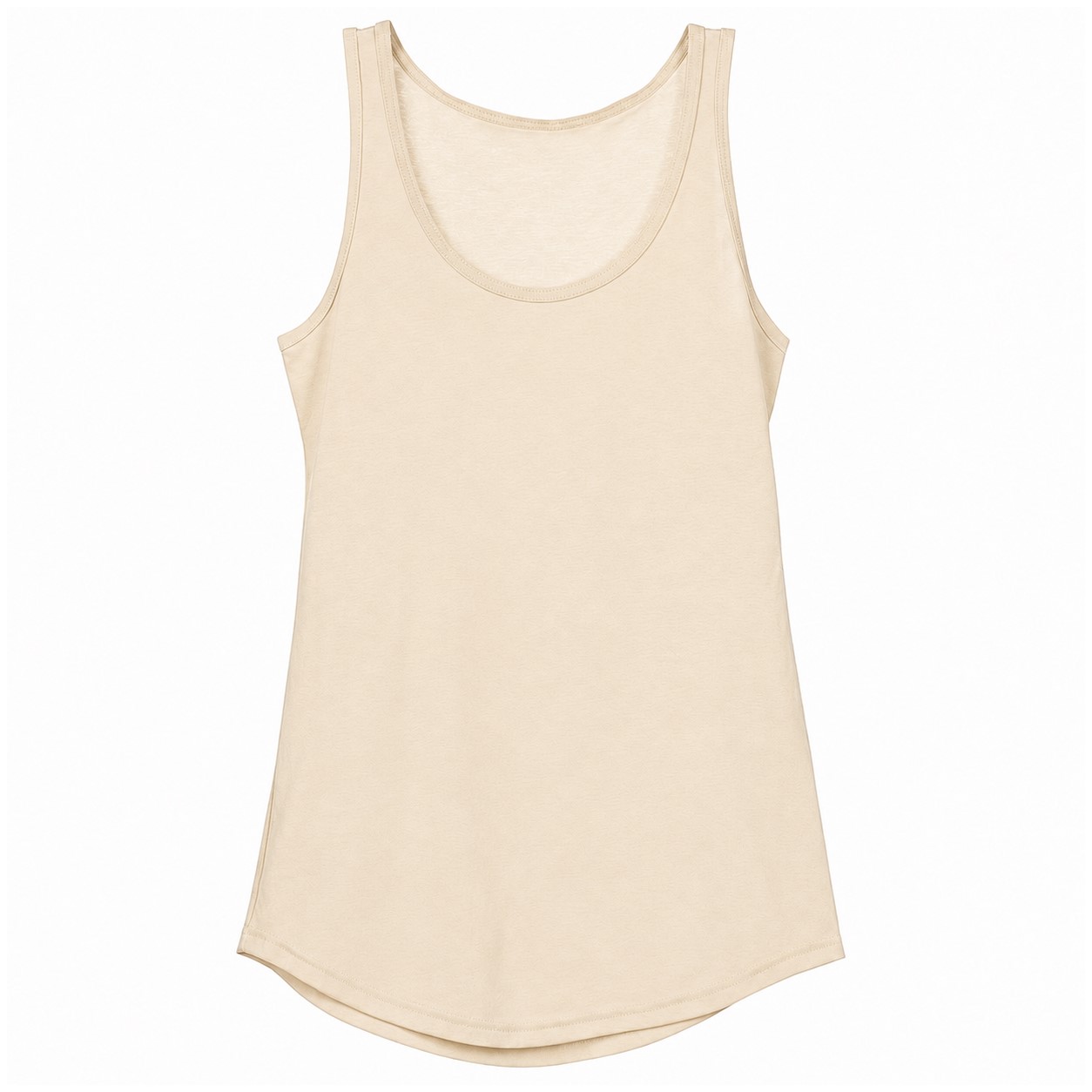 Ladies Cotton Classic Tank Top — Beige