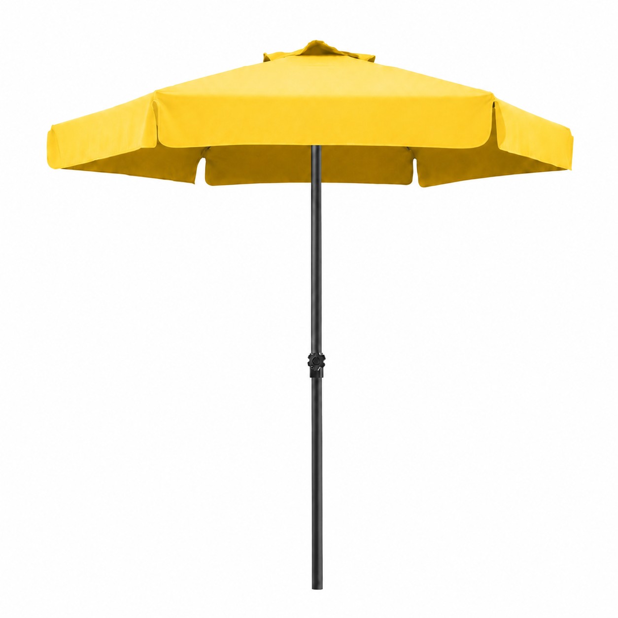 Portable Aluminum Market Umbrella — Yellow
