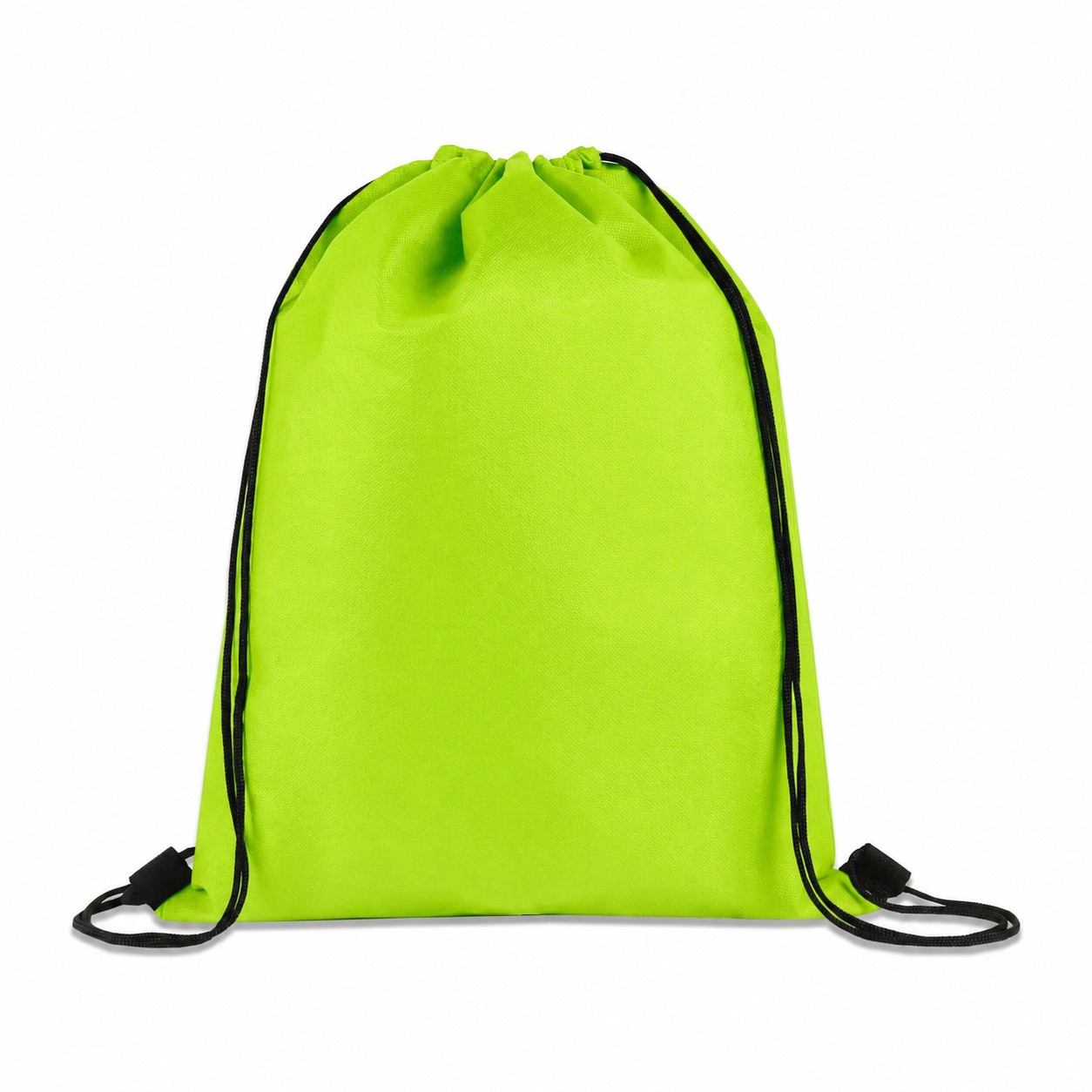 80GSM Non-Woven Drawstring Bag — Lime Green