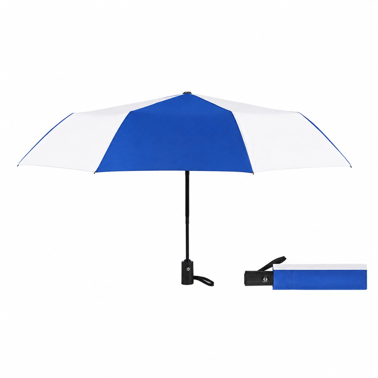 Telescopic Auto Close Travel Umbrella — Gray