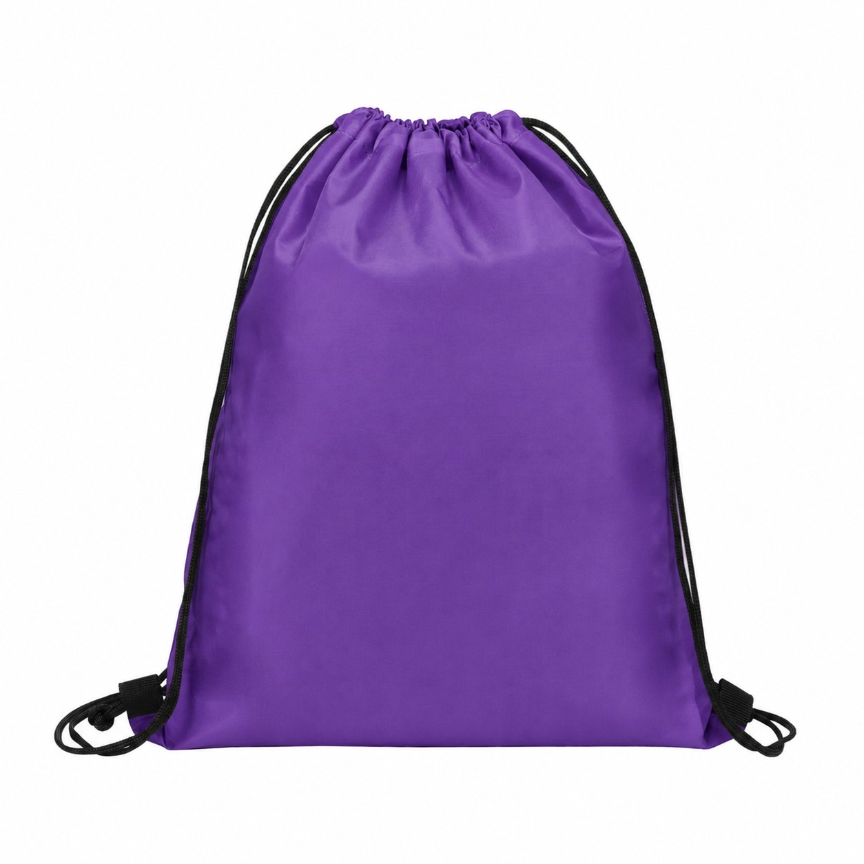 Lightweight 190T Polyester Drawstring Backpack — Purple