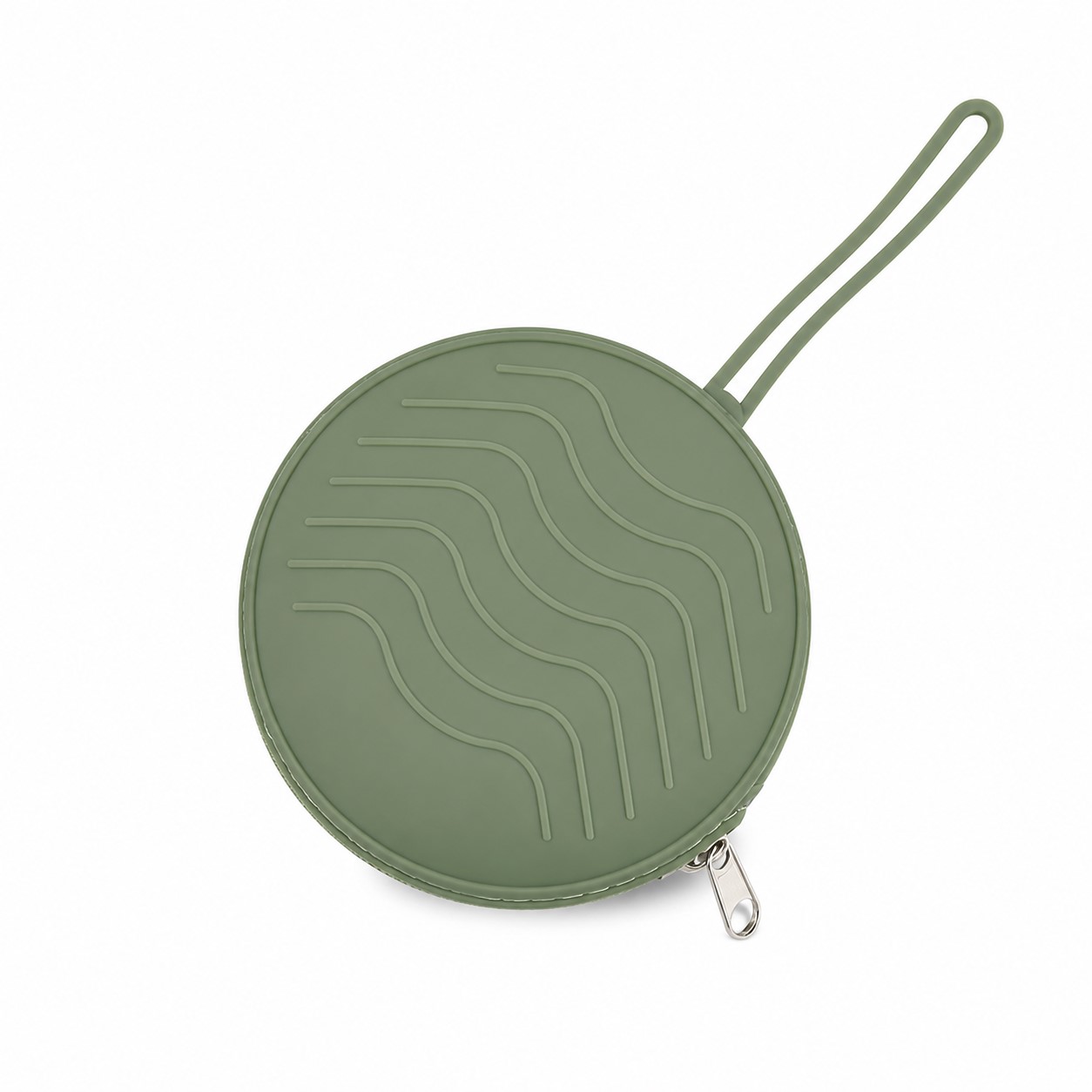 Round Silicone Pacifier Storage Bag With Zipper — view 2