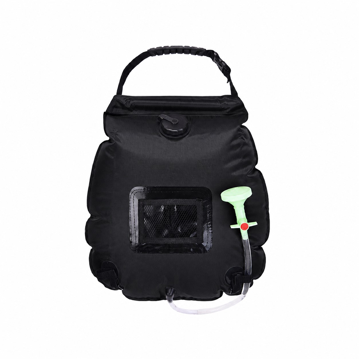 PVC Solar Camp Shower Bag — Black