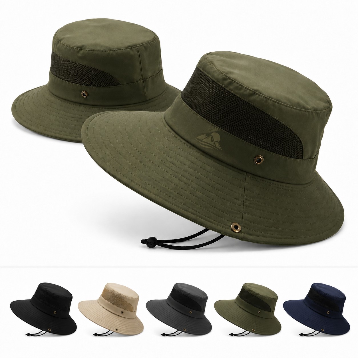Polyester Fishing Bucket Shade Hat