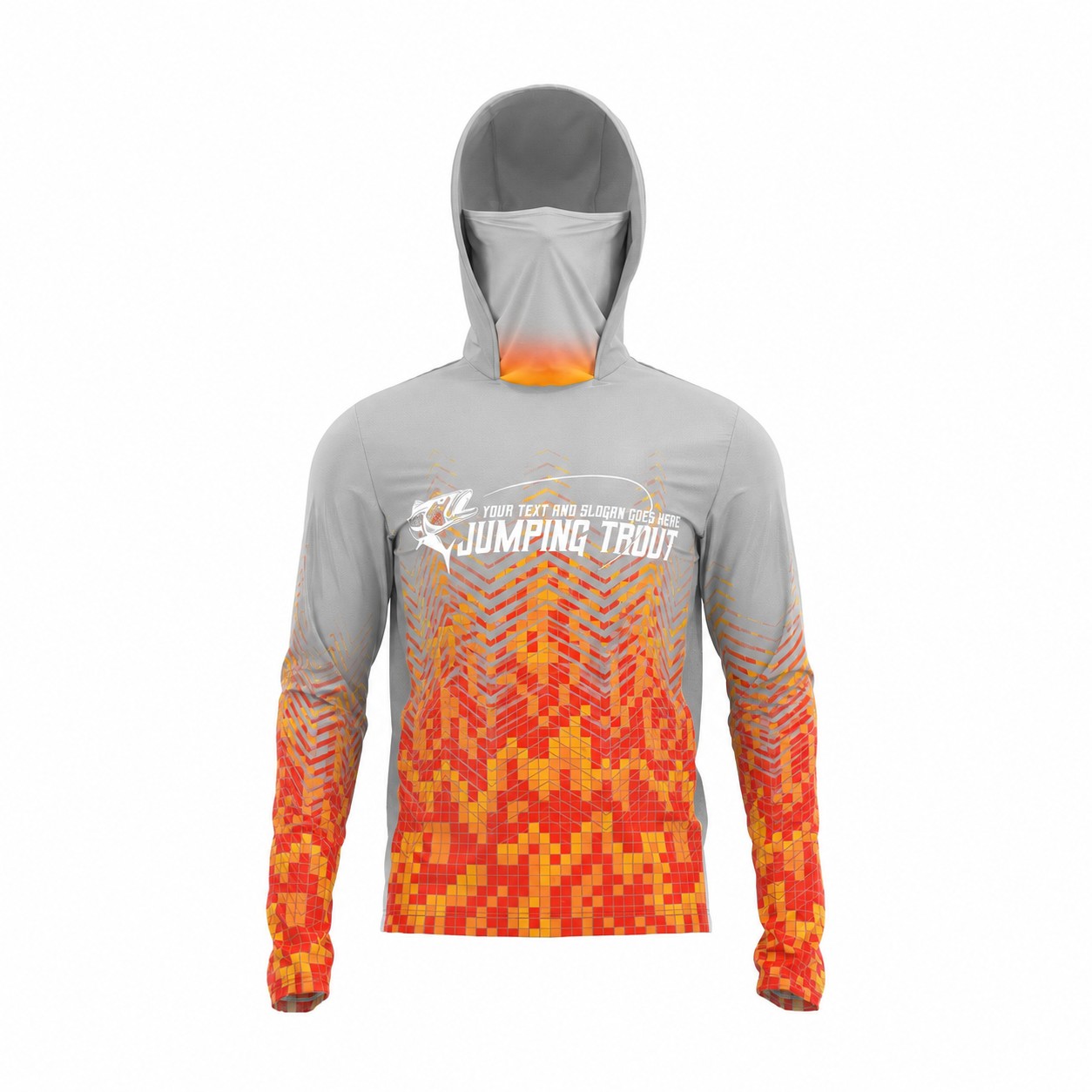 Polyester Spandex UPF Hoodie — Silver
